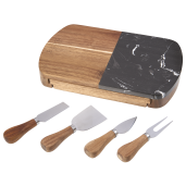 Black Marble Cheese Board Set with Knives 56