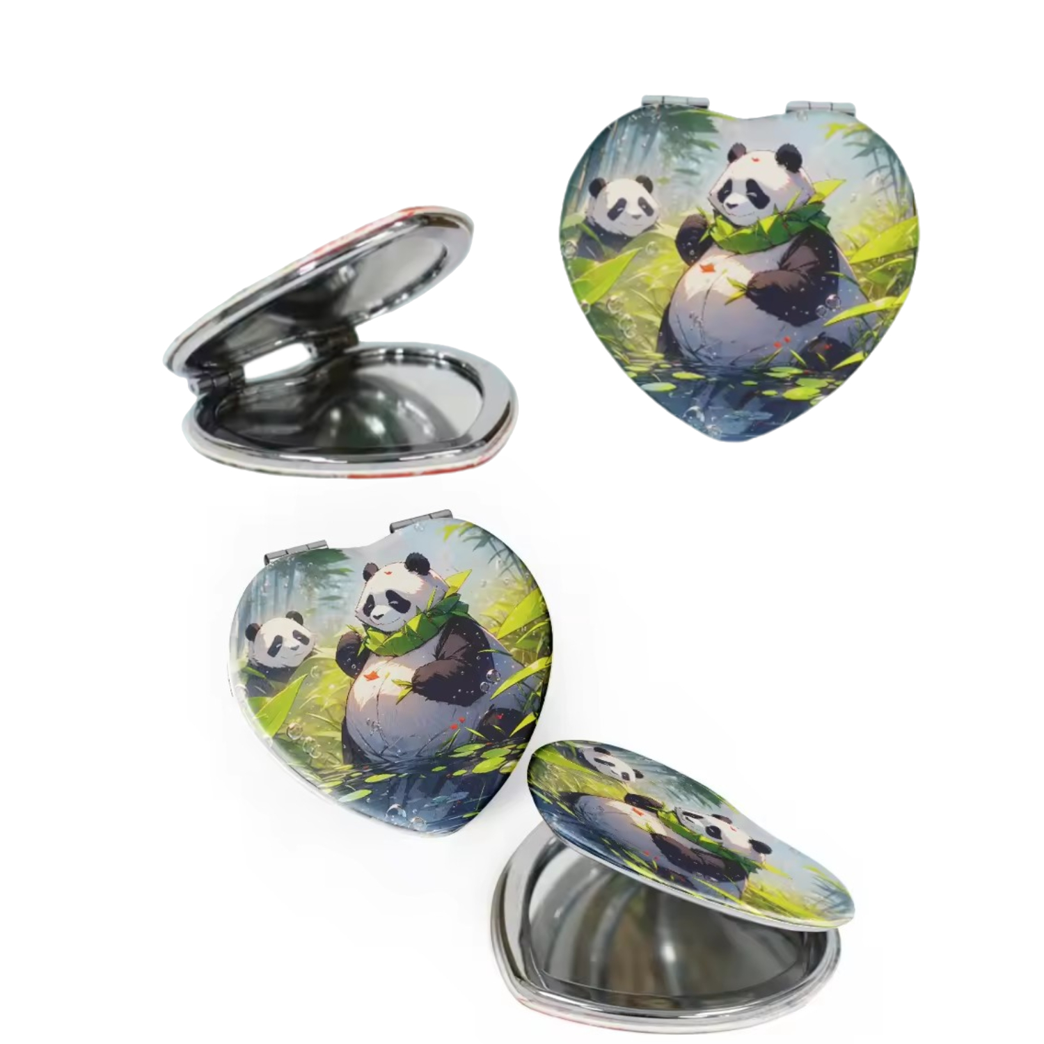 Heart Shape Folding Compact Mirror 5