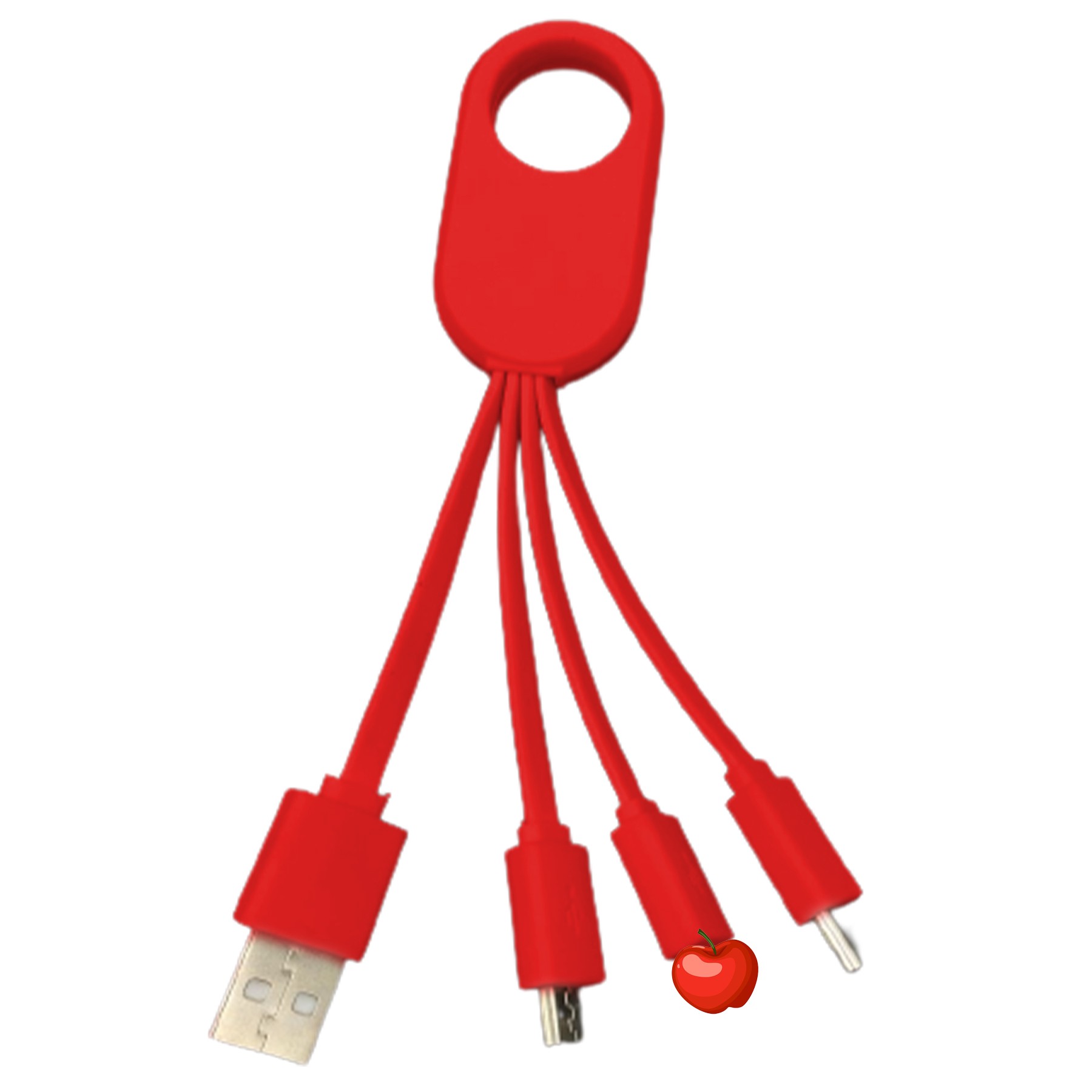 5.12 Inch 4 In 1 Charging Cable W/Keychain 3