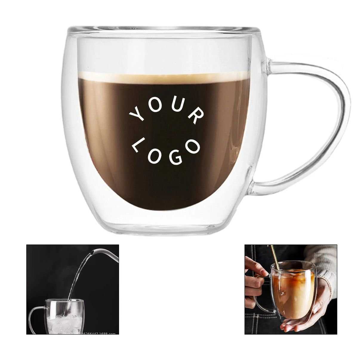 Clear Glass Tea Cup for Hot and Cold Drinks 2