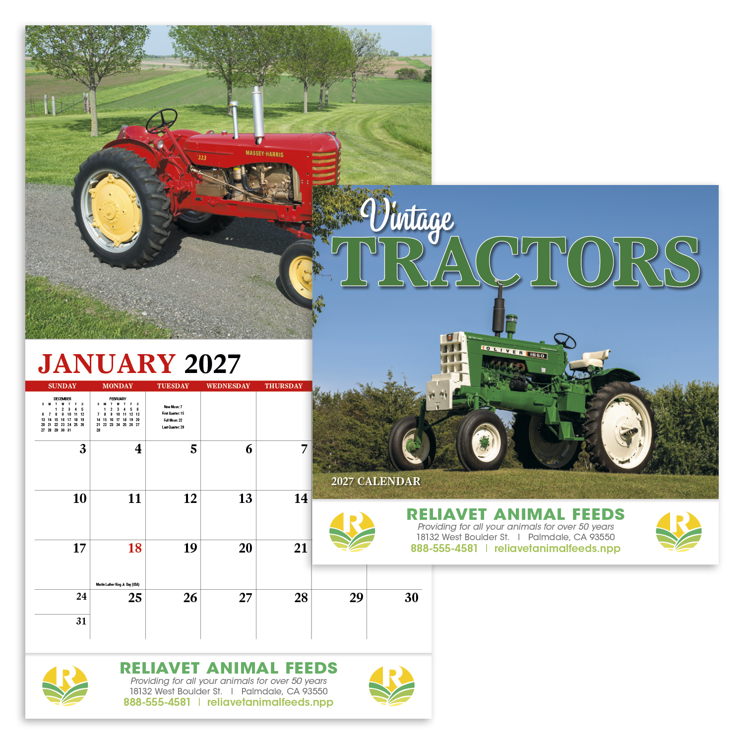 HotLine® Products Vintage Tractors Appointment Calendar - Stapled 48