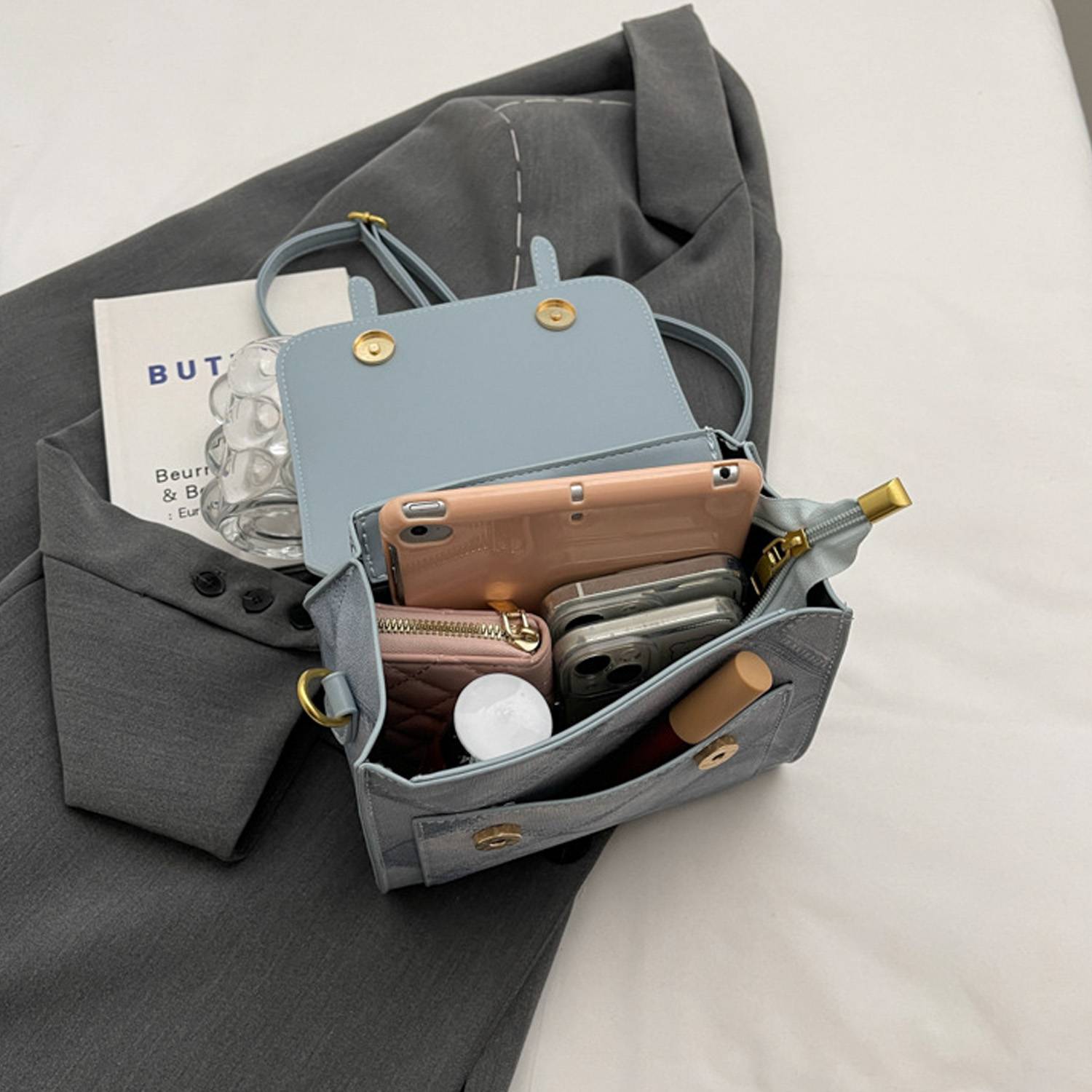 PU Leather Portable trend multi-functional small backpack 4