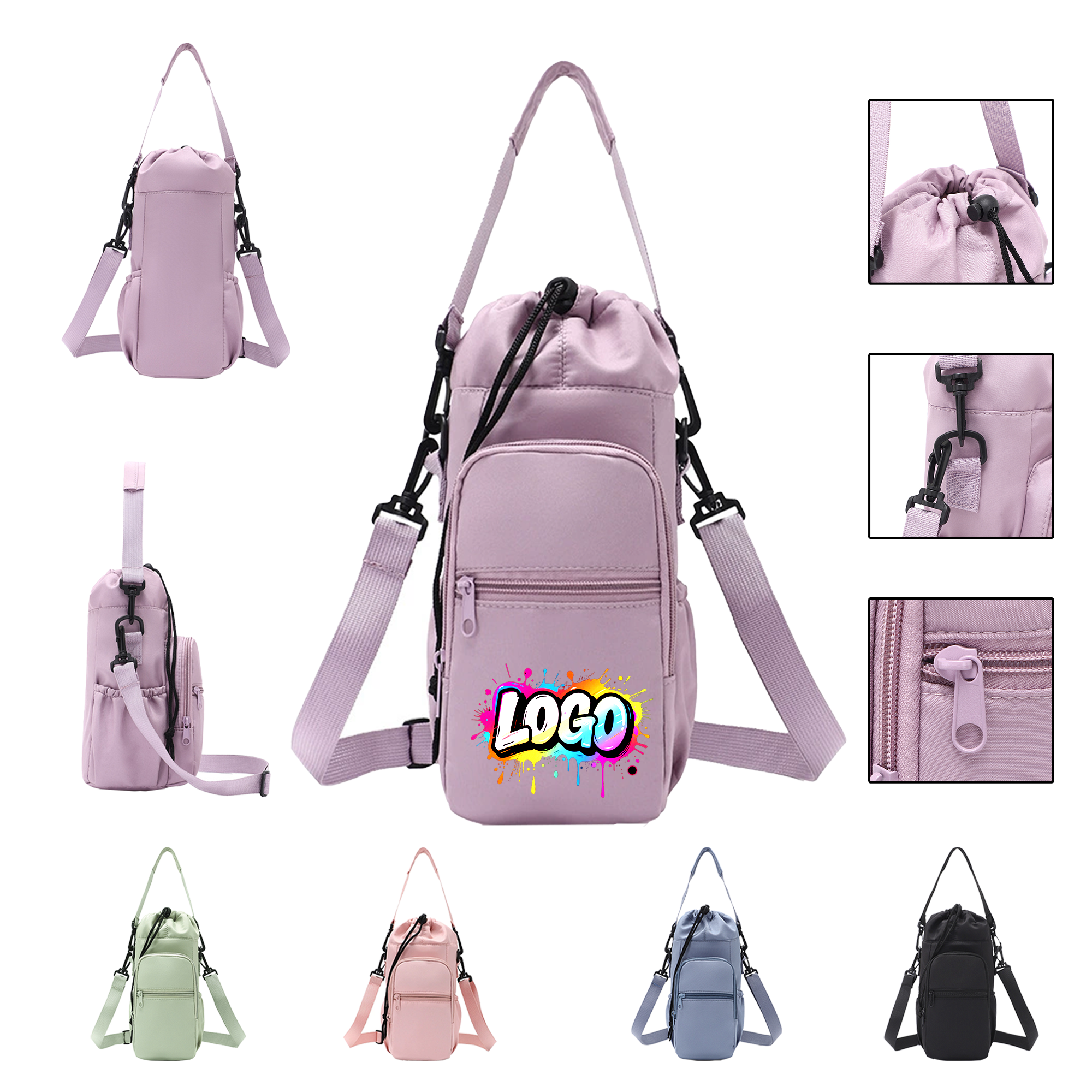 Outdoor Portable Crossbody Water Bottle Sleeve 2