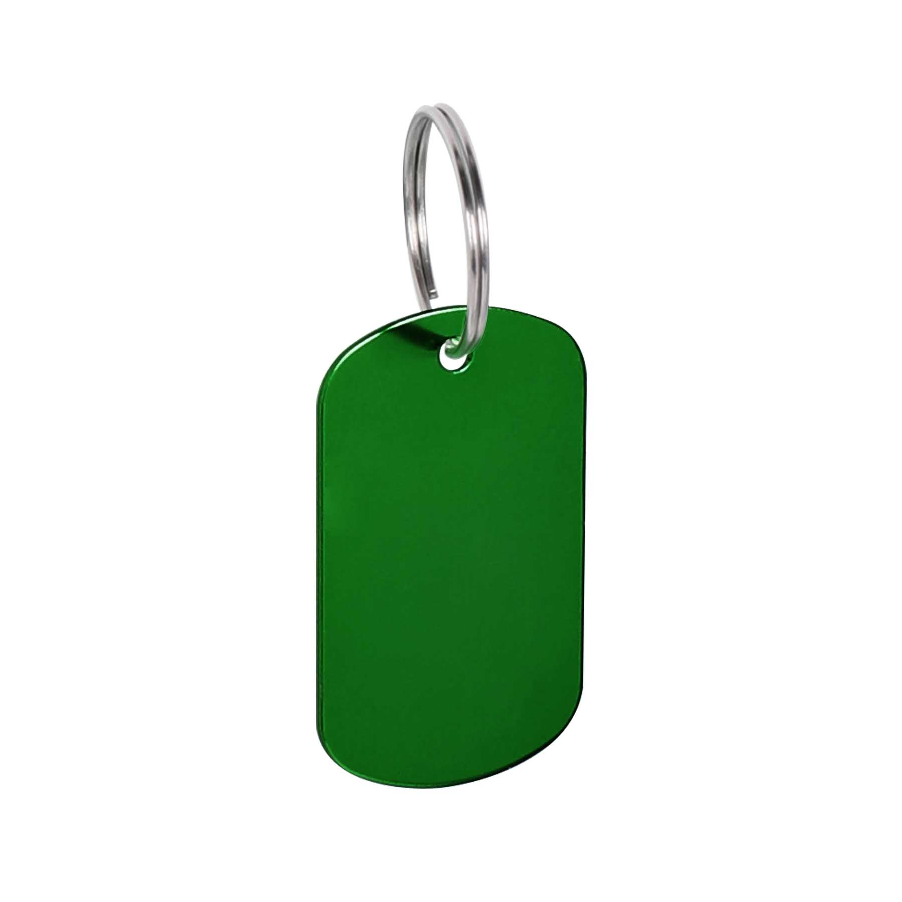 Engraved Metal Dog Tag Keychain 14