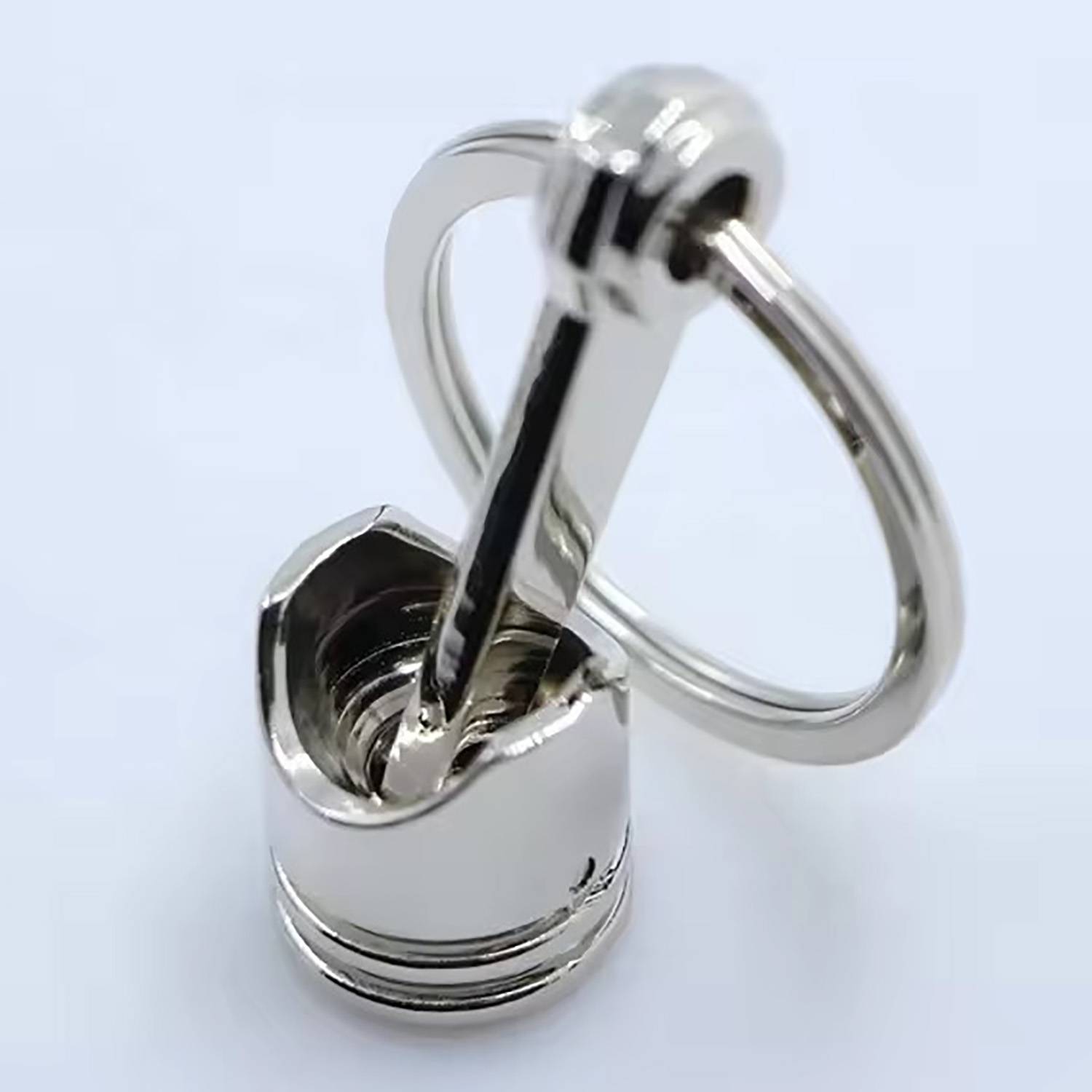 Turbo Engine Piston Design Metal Keychain 6