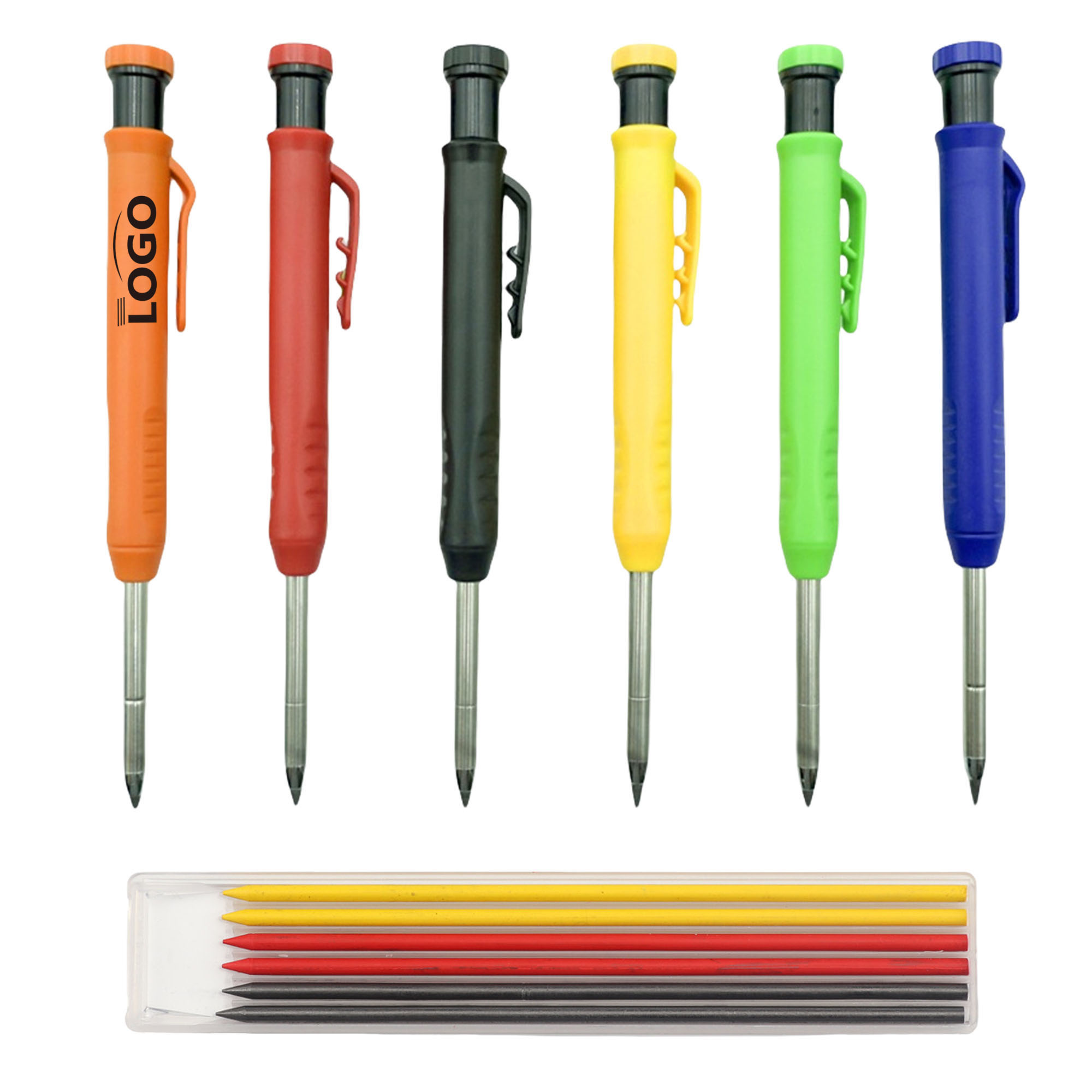 Long Nosed Deep Hole Tip Mechanical Carpenter Pencil Marker Set 11