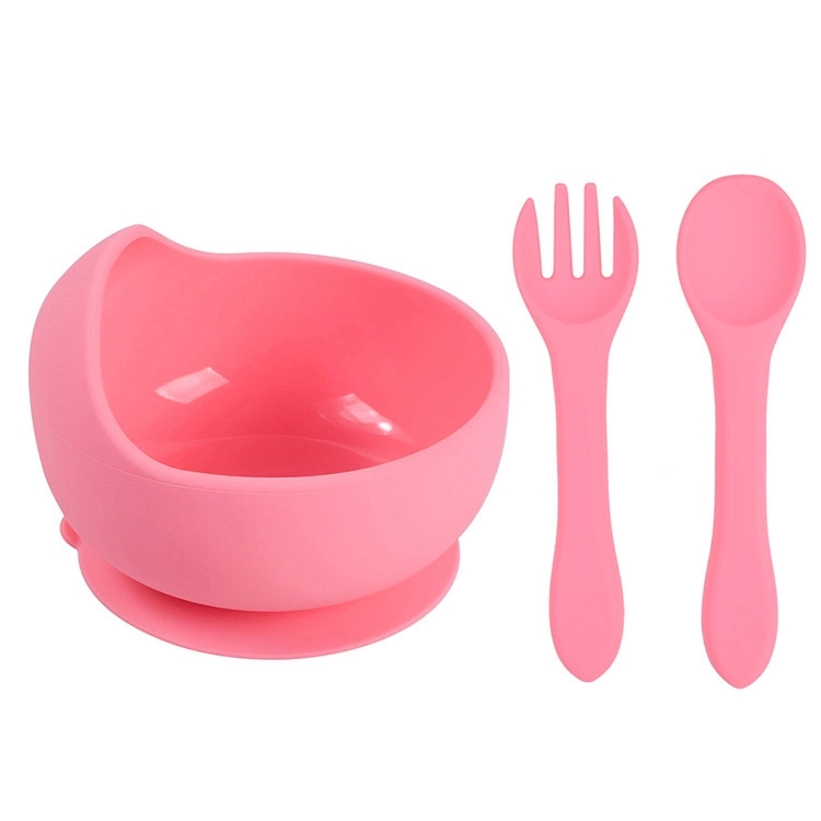 Silicone Suction Bowls for Baby with Spoon and Fork 15