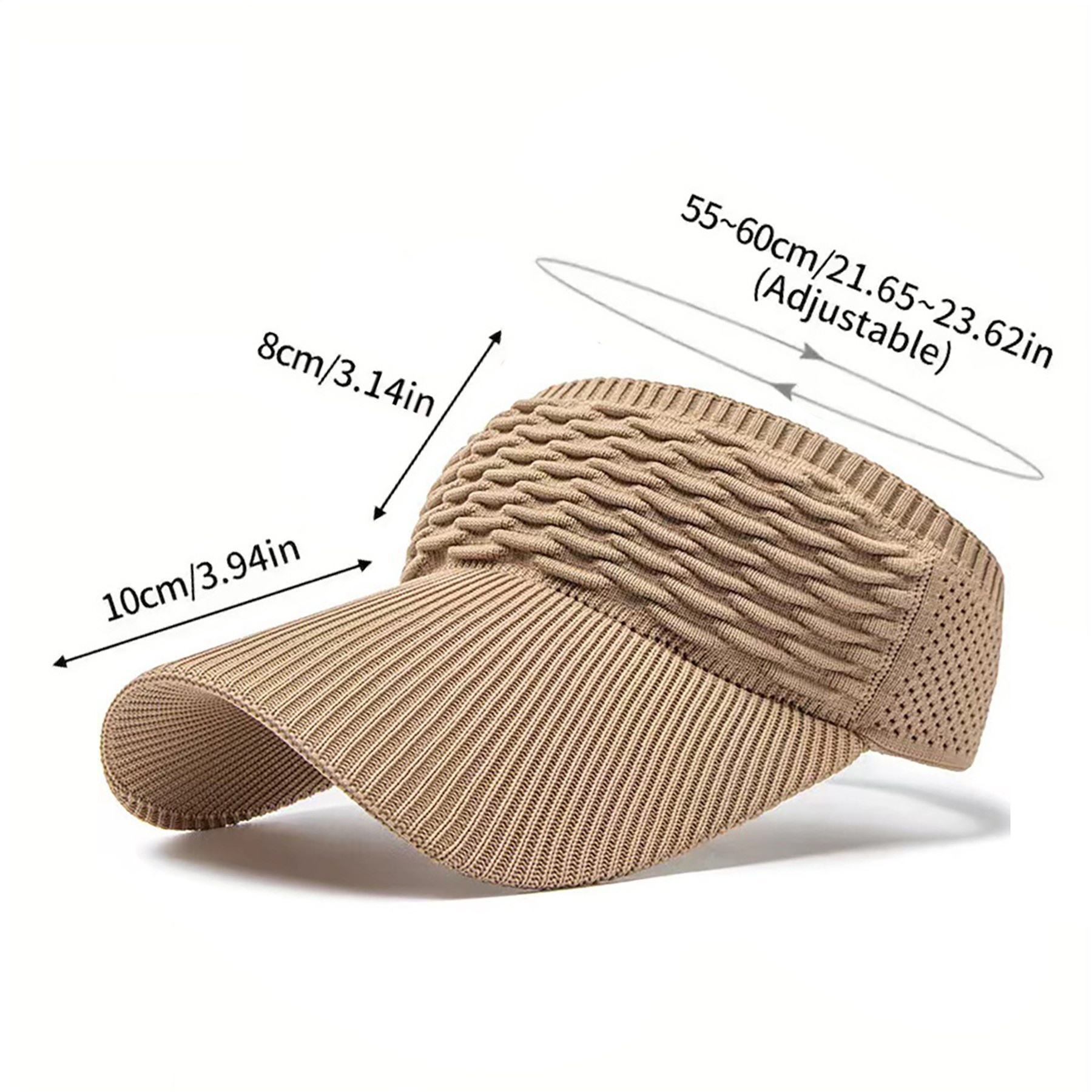 Women Knitted Elastic Visor Hat 1