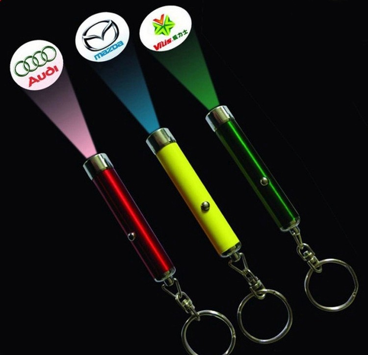 Projection Aluminum LED Key Chain/ Ring 1