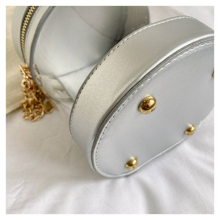 PU Leather Clear Crossbody Bucket Bag 4