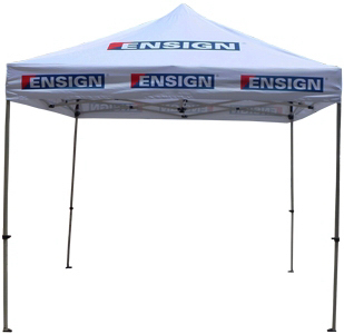 10'X10' White Tent With Logo 2