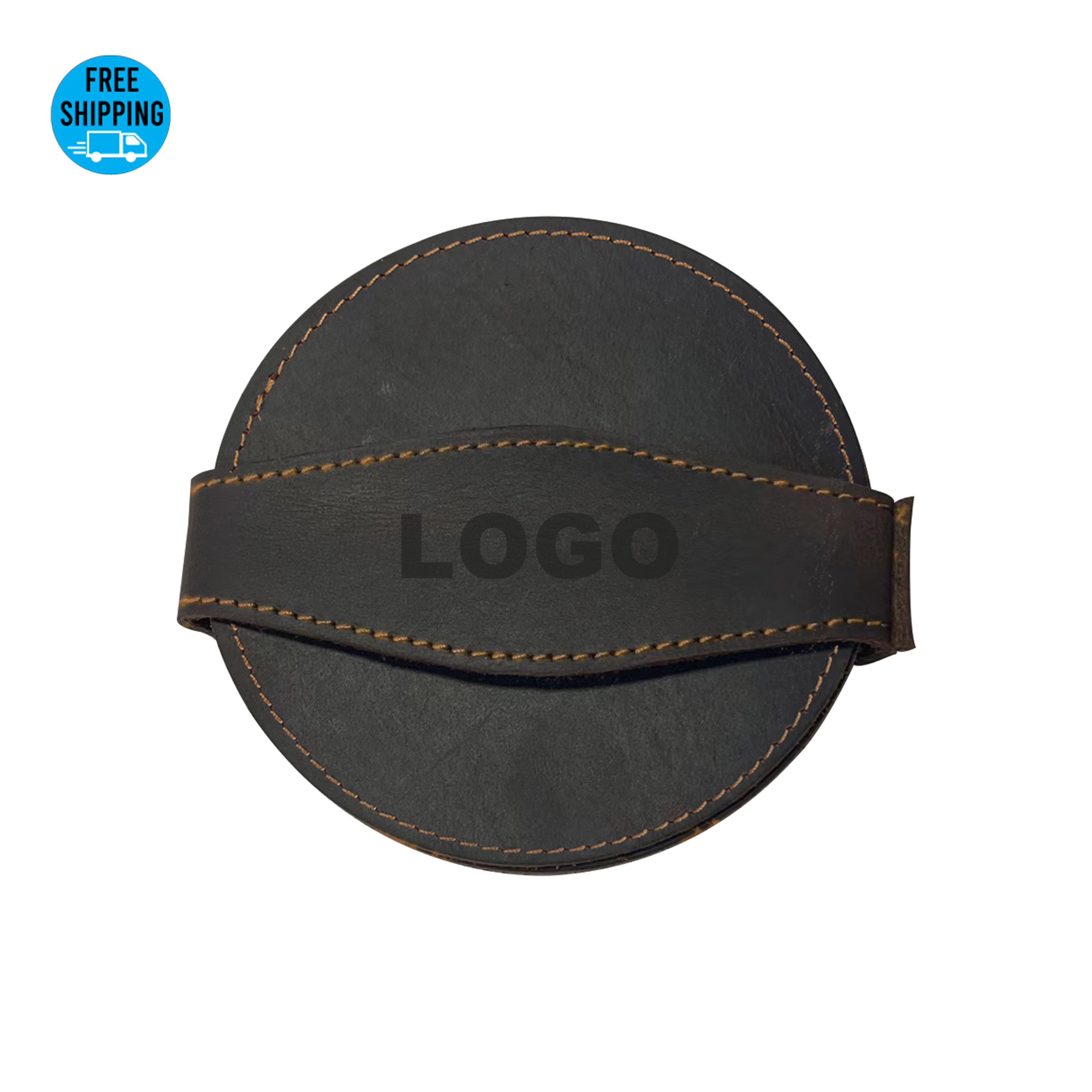 Crazy-Horse Leather Coaster Set-6PCS 3
