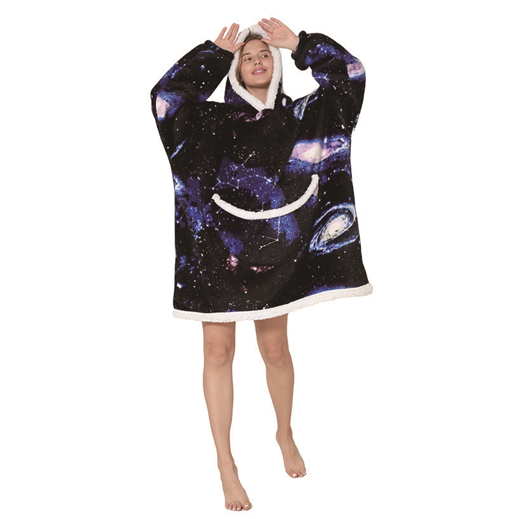 Flannel Pull-Over Blanket Coat 2