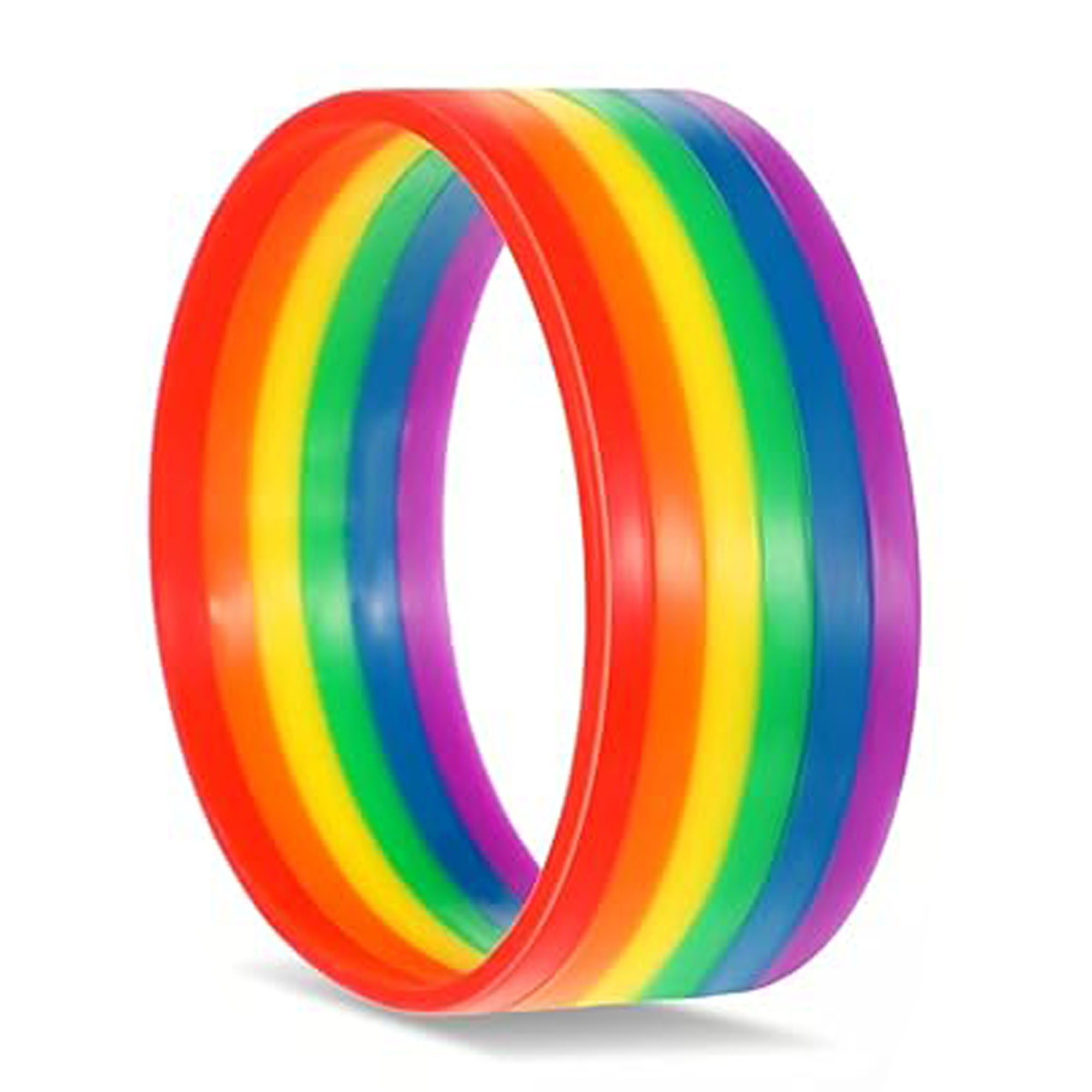 Rainbow Stretch Silicone Wristband Bracelets(NON-Light Up) 3