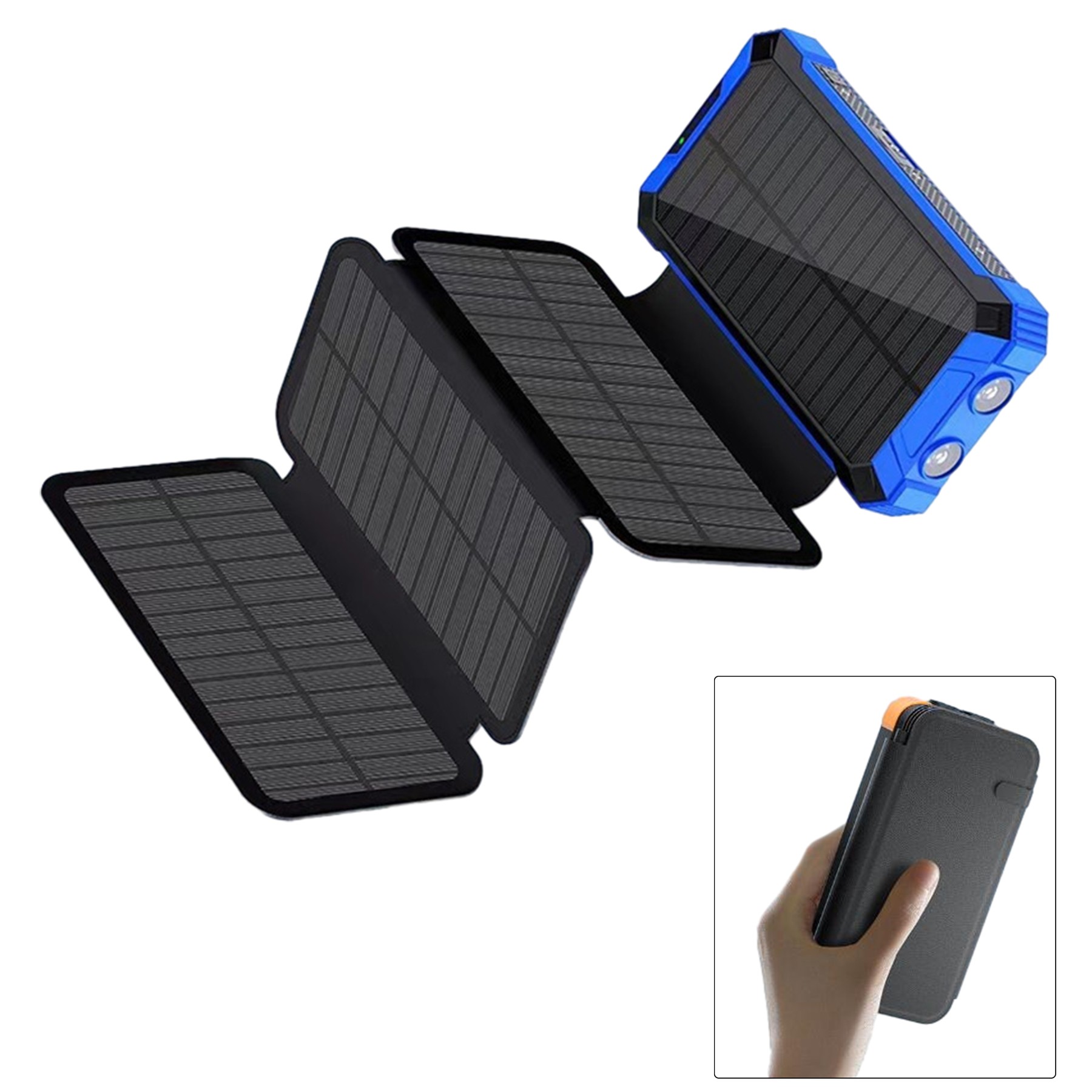 Four Panel High Capacity Foldable Solar Power Bank(20000Mah) 2