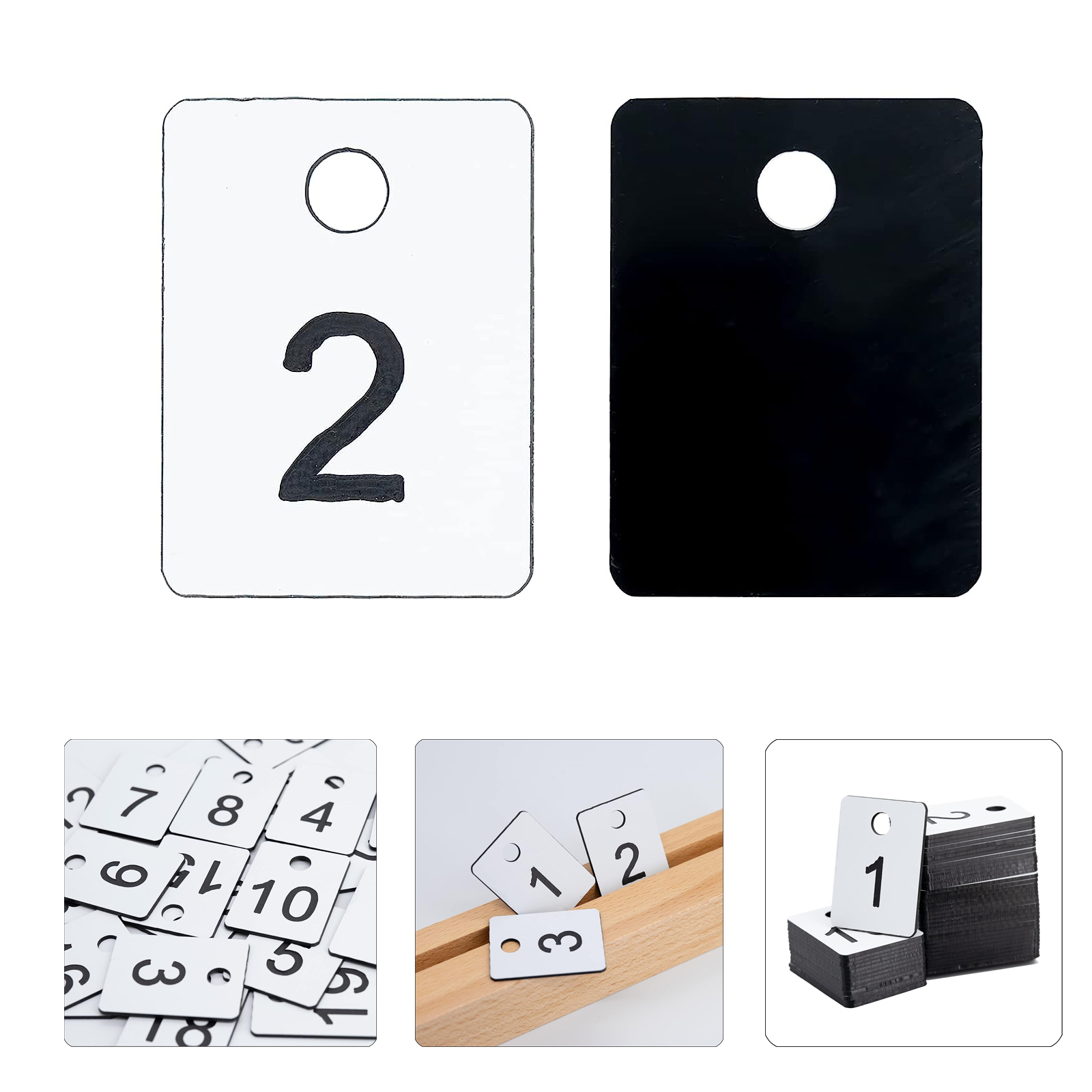 Rectangle Key Number Tags Number Disc with Hole (1-50) 2