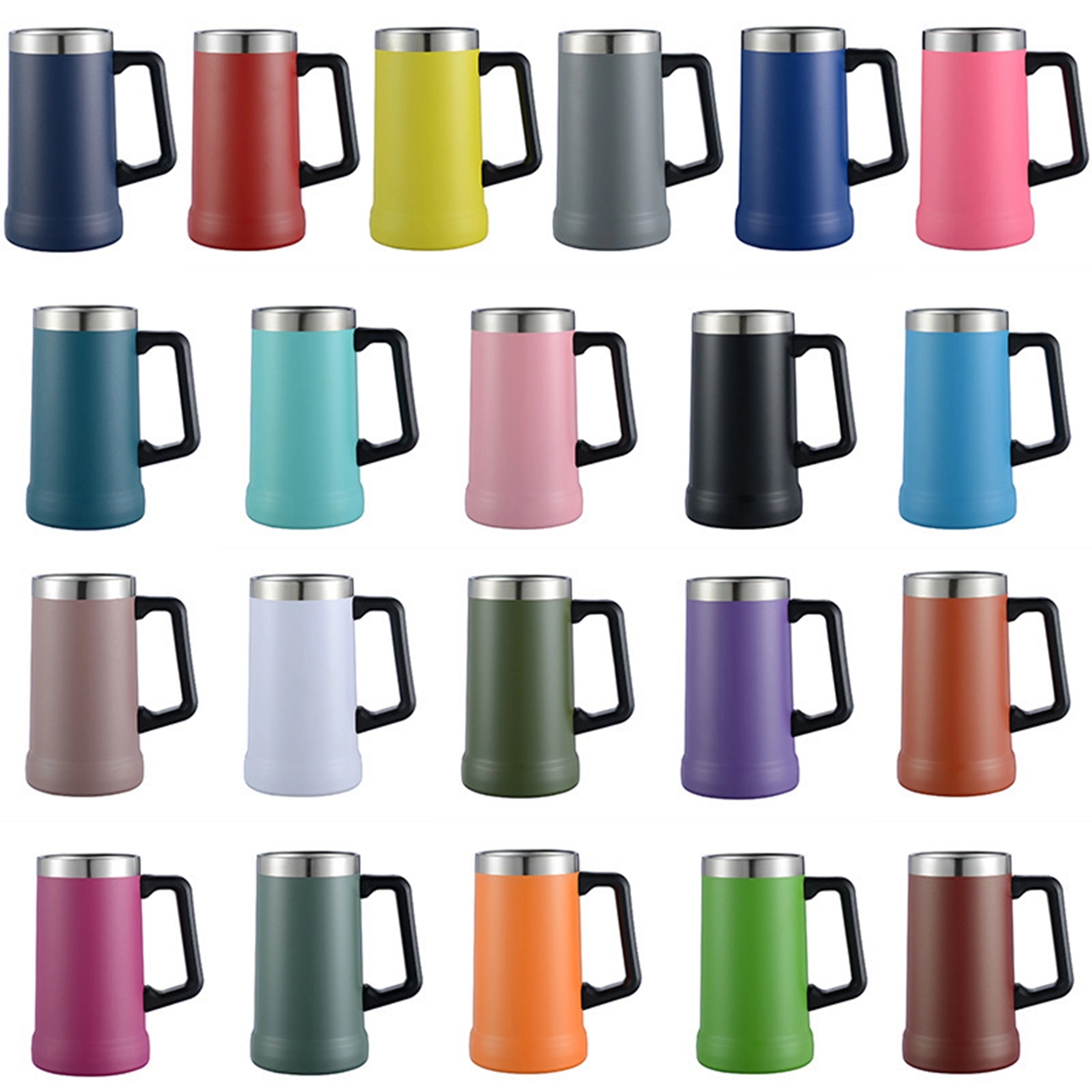 20 Oz Stainless Steel Beer Mug with Handle 12