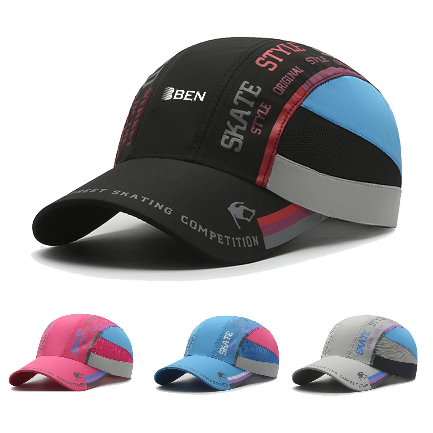 Adjustable Printed Patchwork Baseball Cap 1