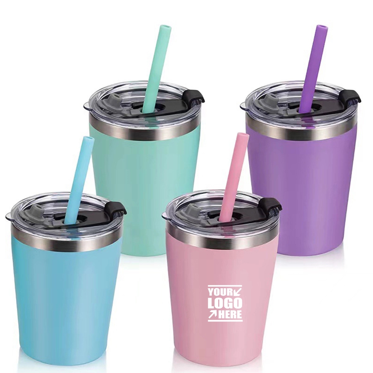Reusable Toddler Straw Stainless Steel Cups 3