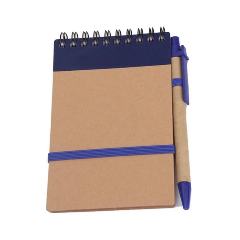 Recycled Spiral Jotter Notebook with Pen 3