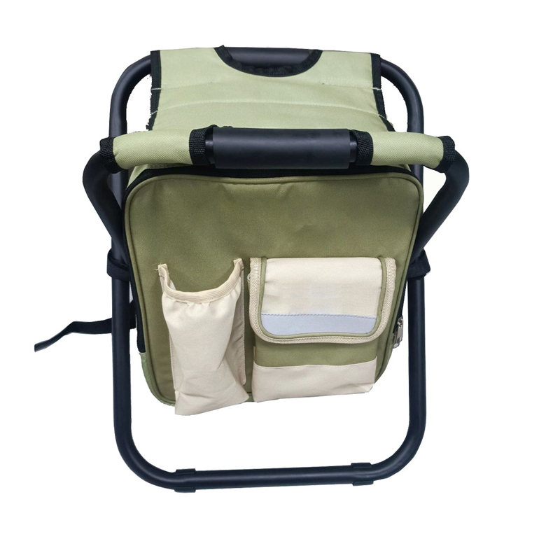 Outdoor Folding Backpack Insulated Cooler Chair 14