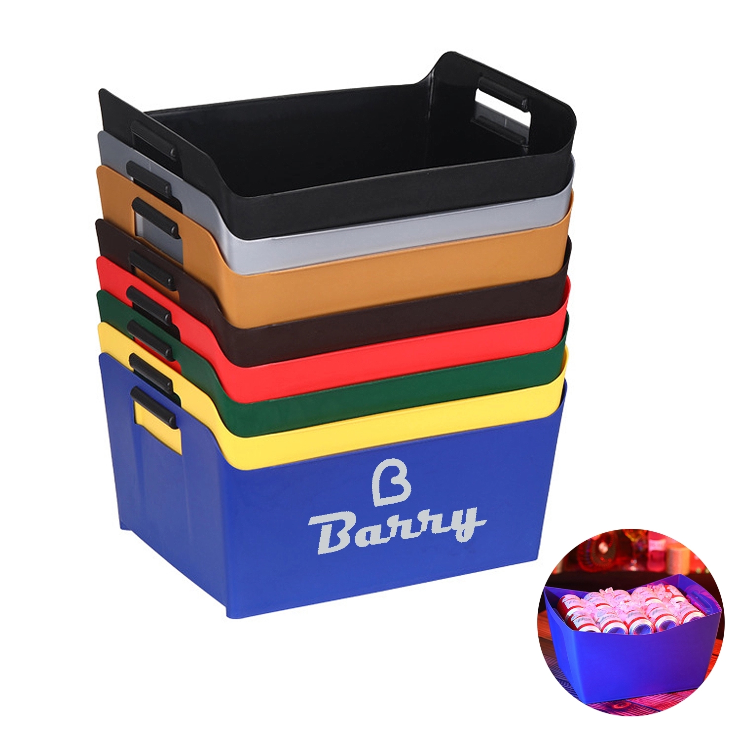 Multicolor Plastic Ice Bucket 3