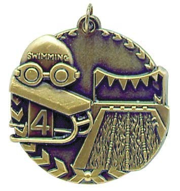 Swimming Millennium Medal, 1 3/4" 2