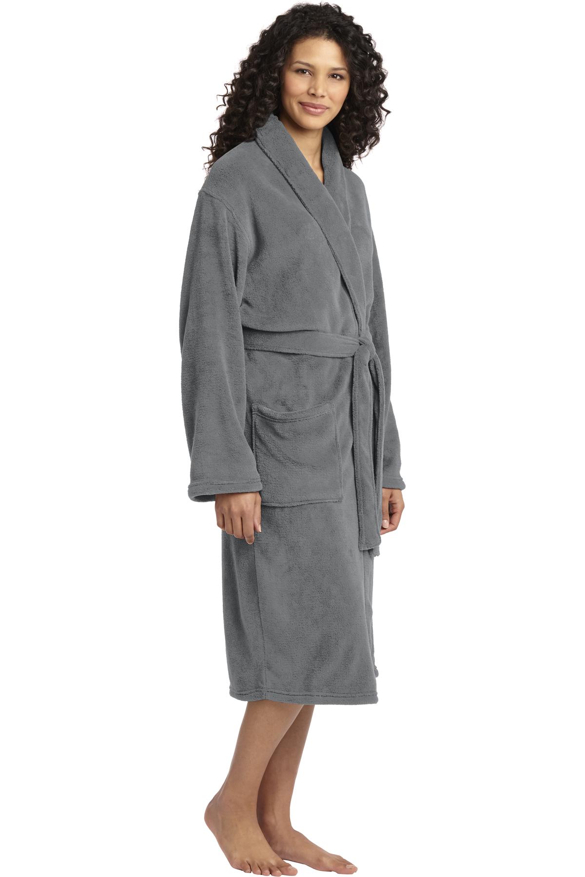 Plush Microfleece Shawl Collar Robe