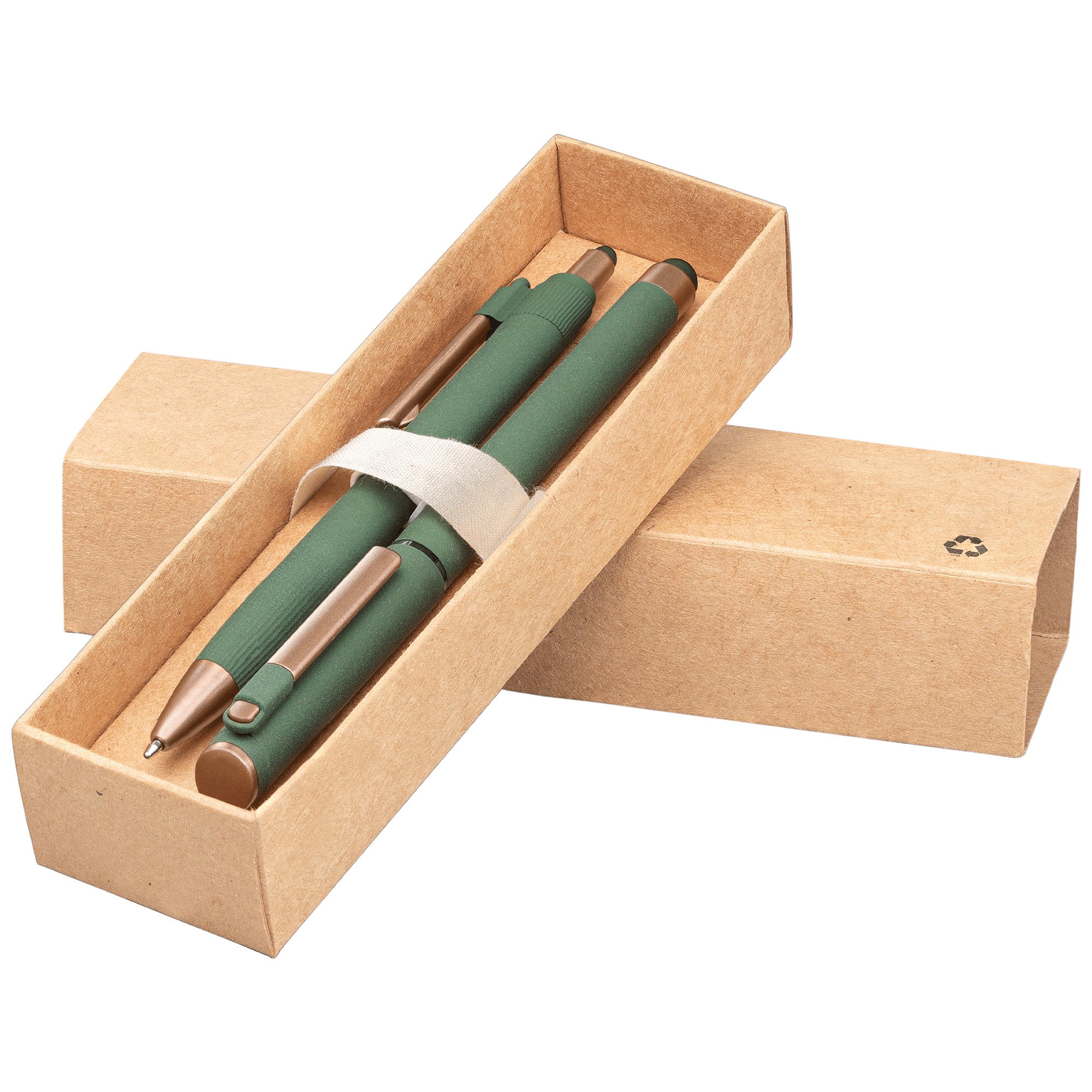 York Recycled Plastic Bronze Trim Pen Gift Set – Box Decorated 10