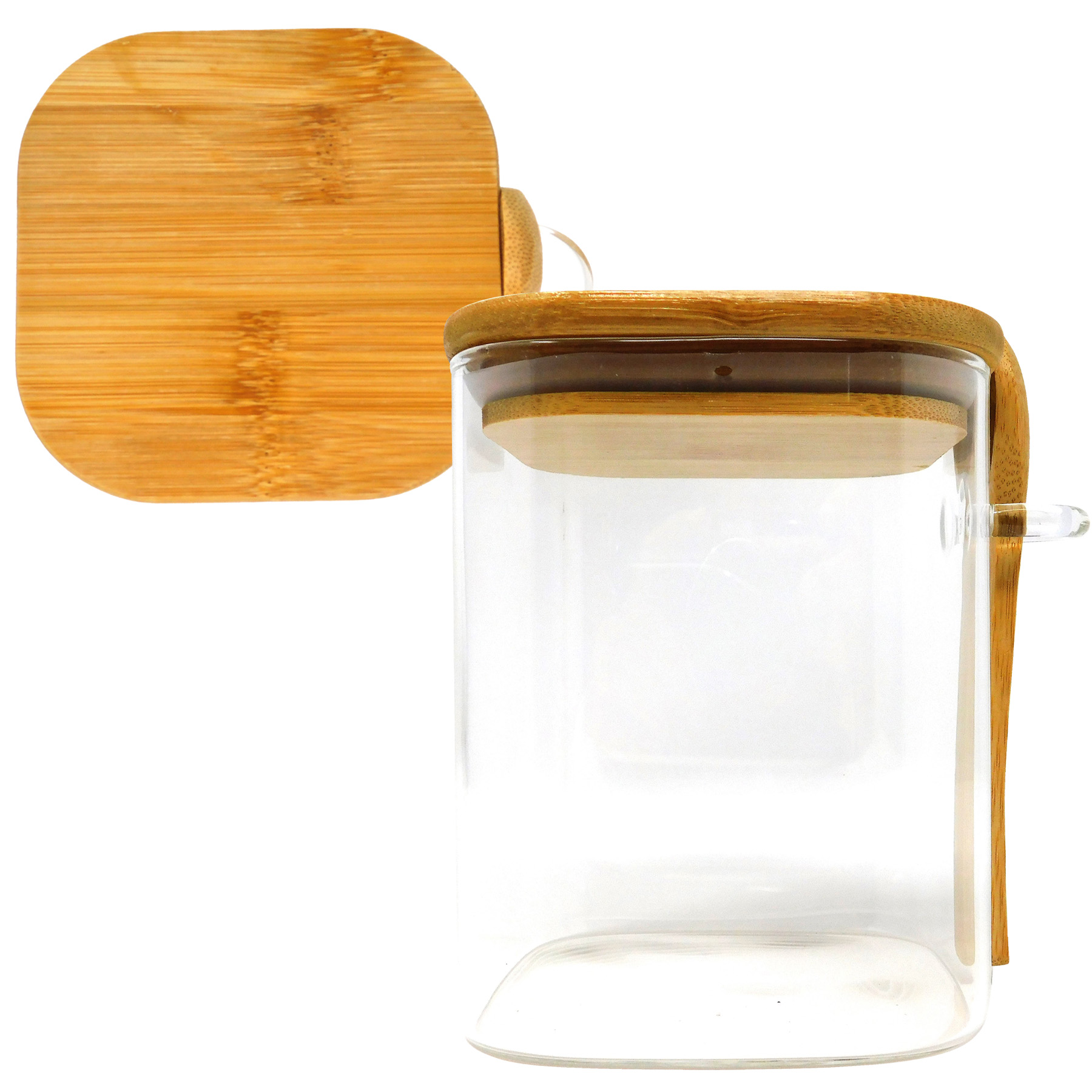 Chun Glass & Bamboo Storage Container 5