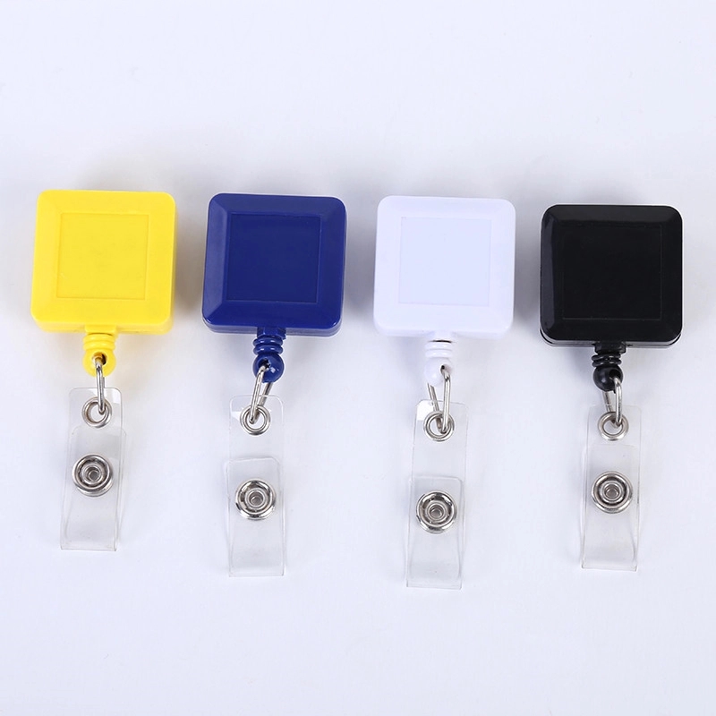 Square Badge Holder with Standard Clips 7