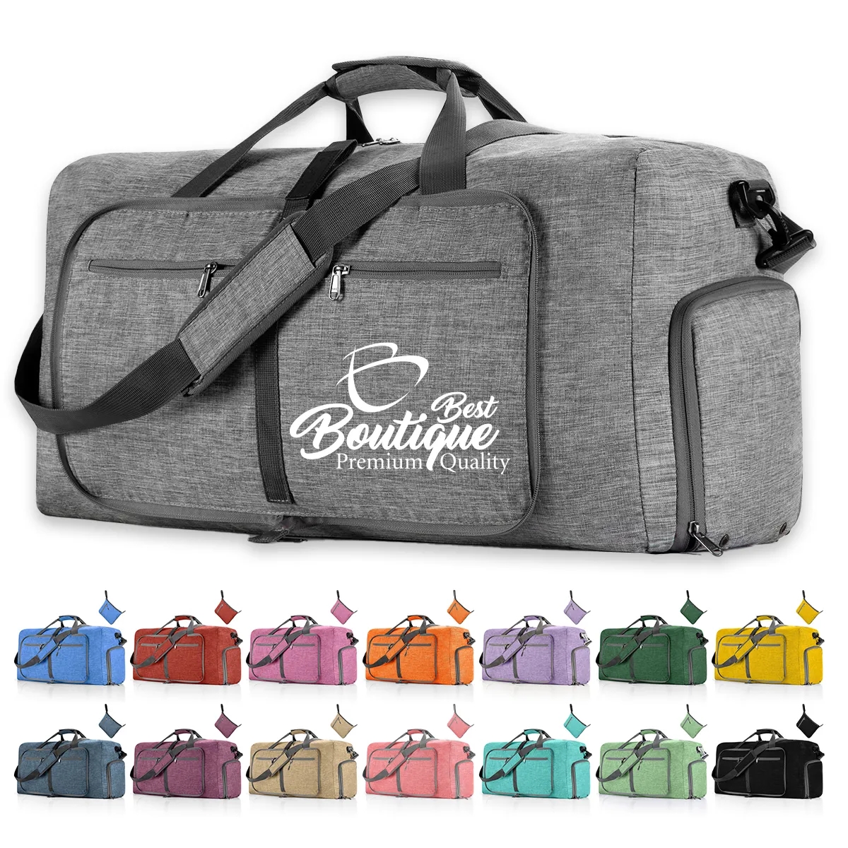 65L Waterproof Duffle Bag Foldable Travel Versatile Luggage 4