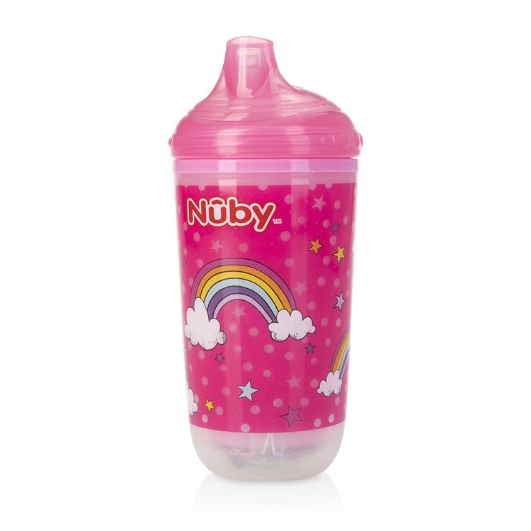 Nuby Insulated Light-Up Sippy Cups - Rainbow Pink 10 oz 2