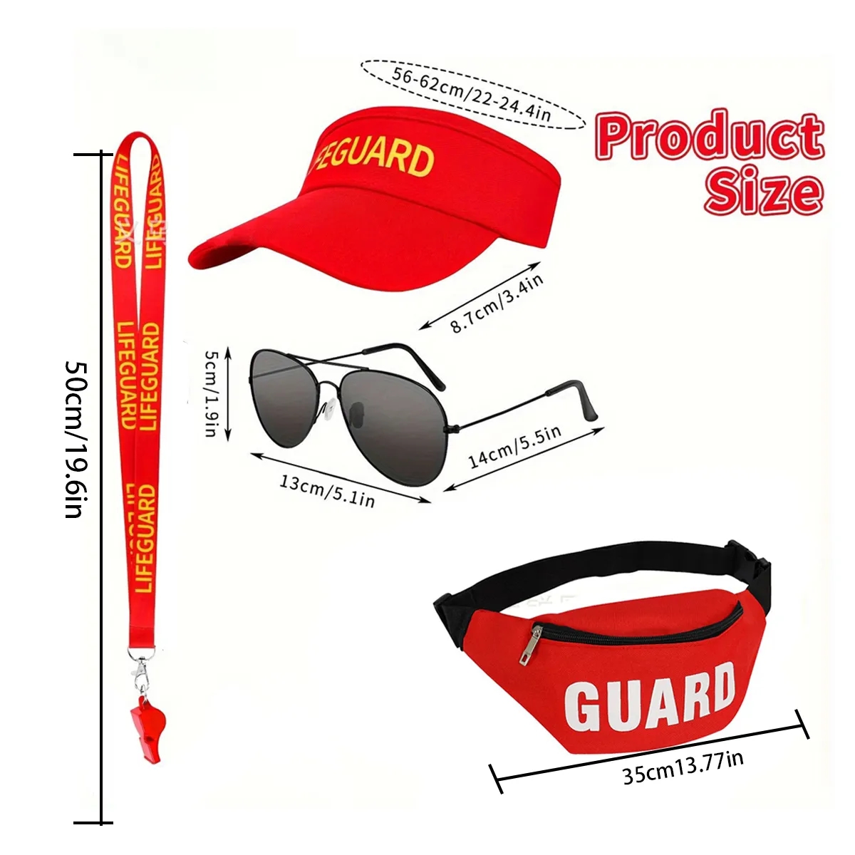 Lifeguard Accessory Kit With Visor And Whistle 1