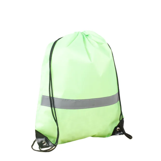 Lightweight Neon Polyester Drawstring Bag 2