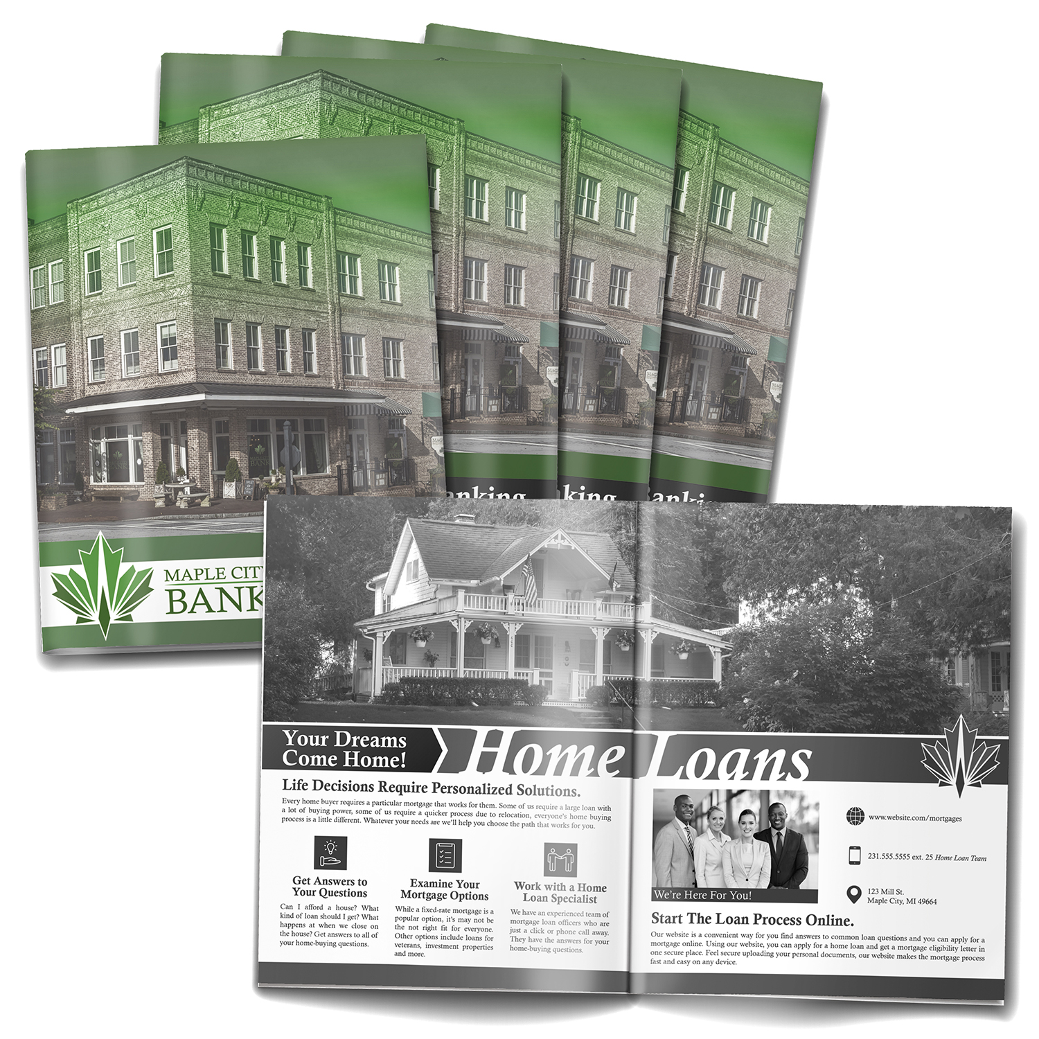 40-page (8.5x11) Booklet, Brochure or Catalog - Black Pages 2