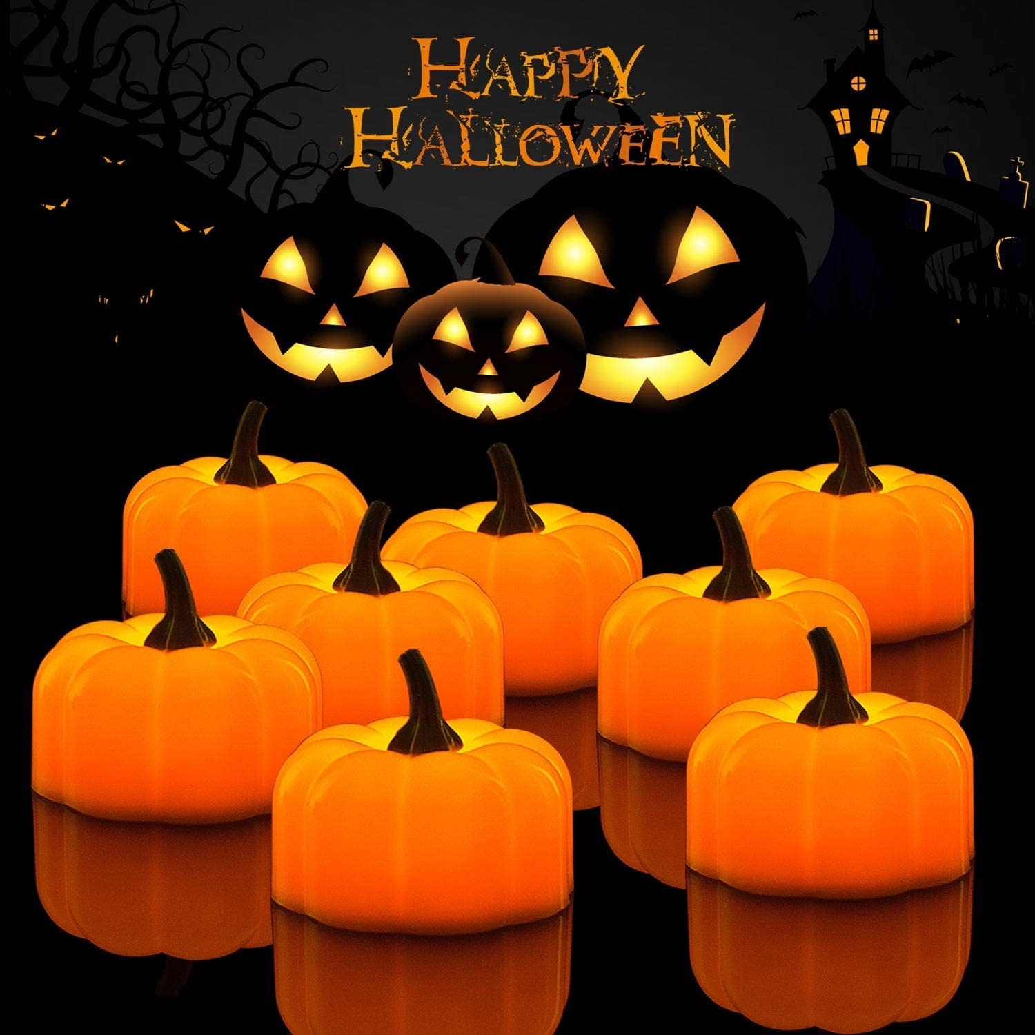 Halloween 12 Pack Led Pumpkin Light 3