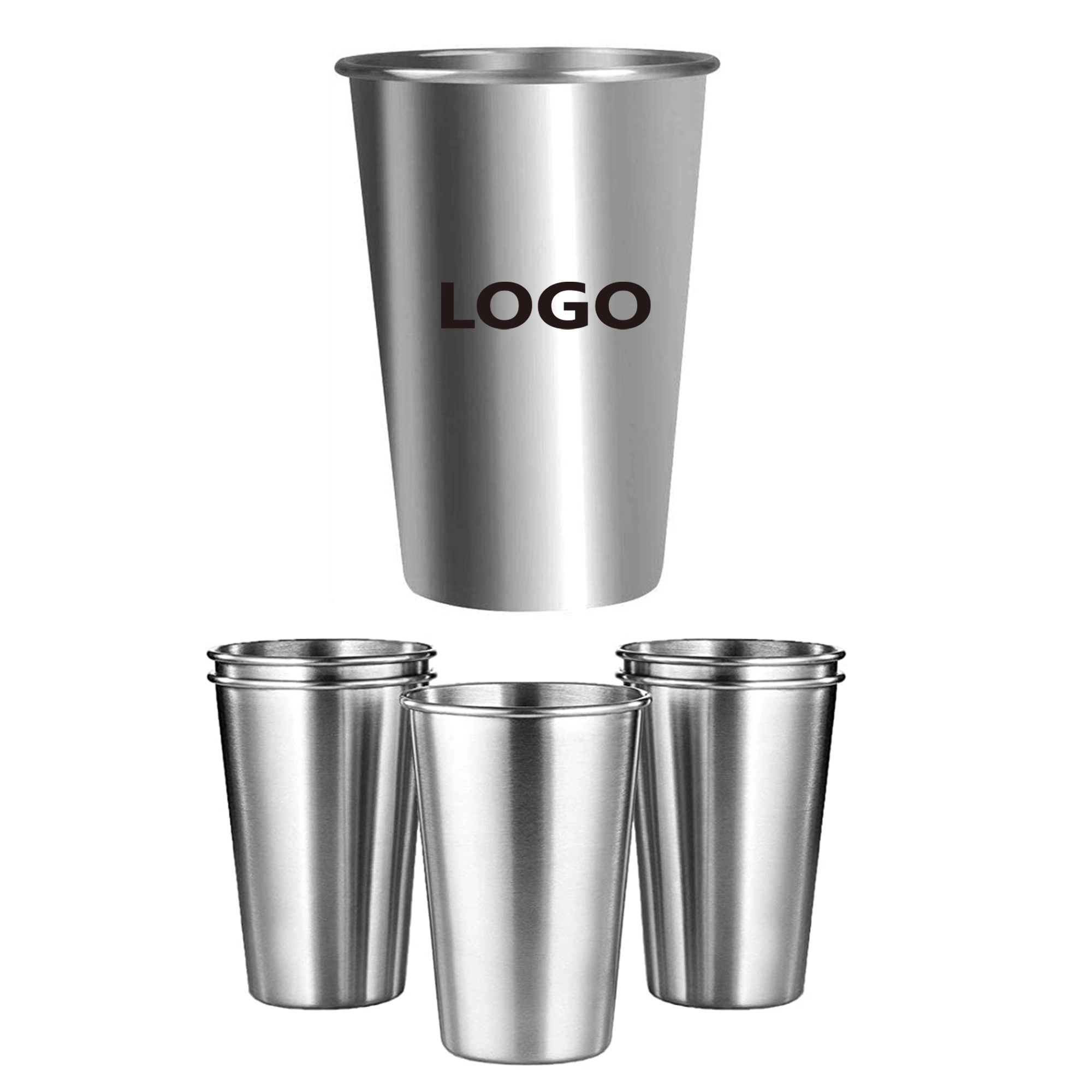 16 oz. Stainless Steel Pint Cups MOQ 50PCS 6