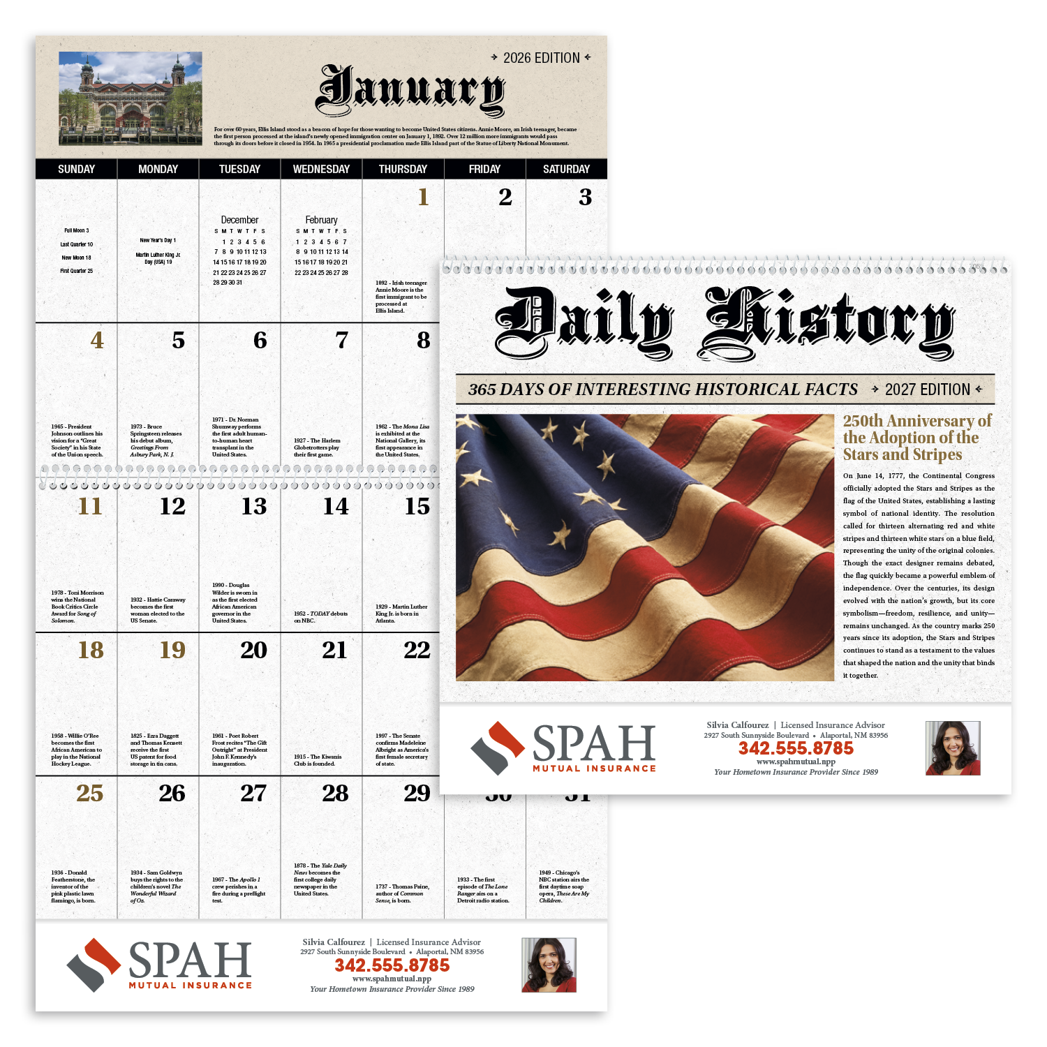 Good Value™ Daily History Spiral Calendar 18
