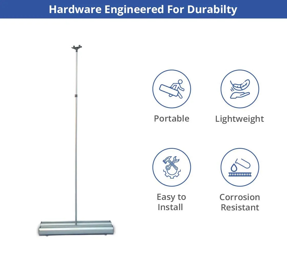 Double Sided Retractable Banner Stand - Hardware only 3
