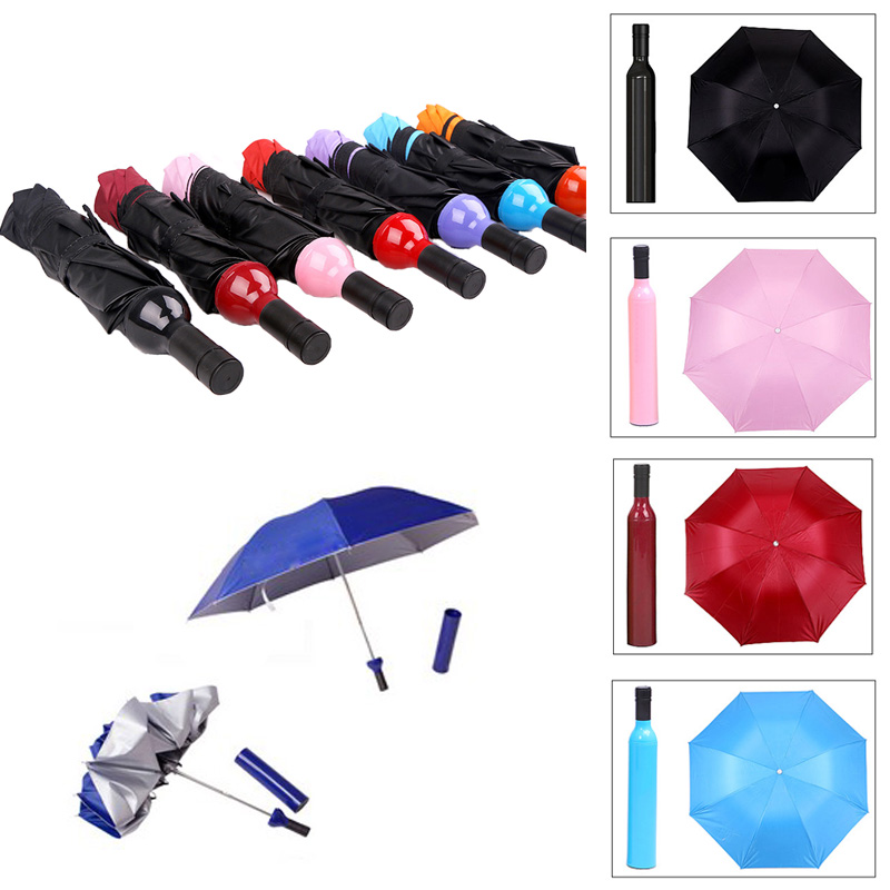 Wine Bottle Foldable Umbrella 2