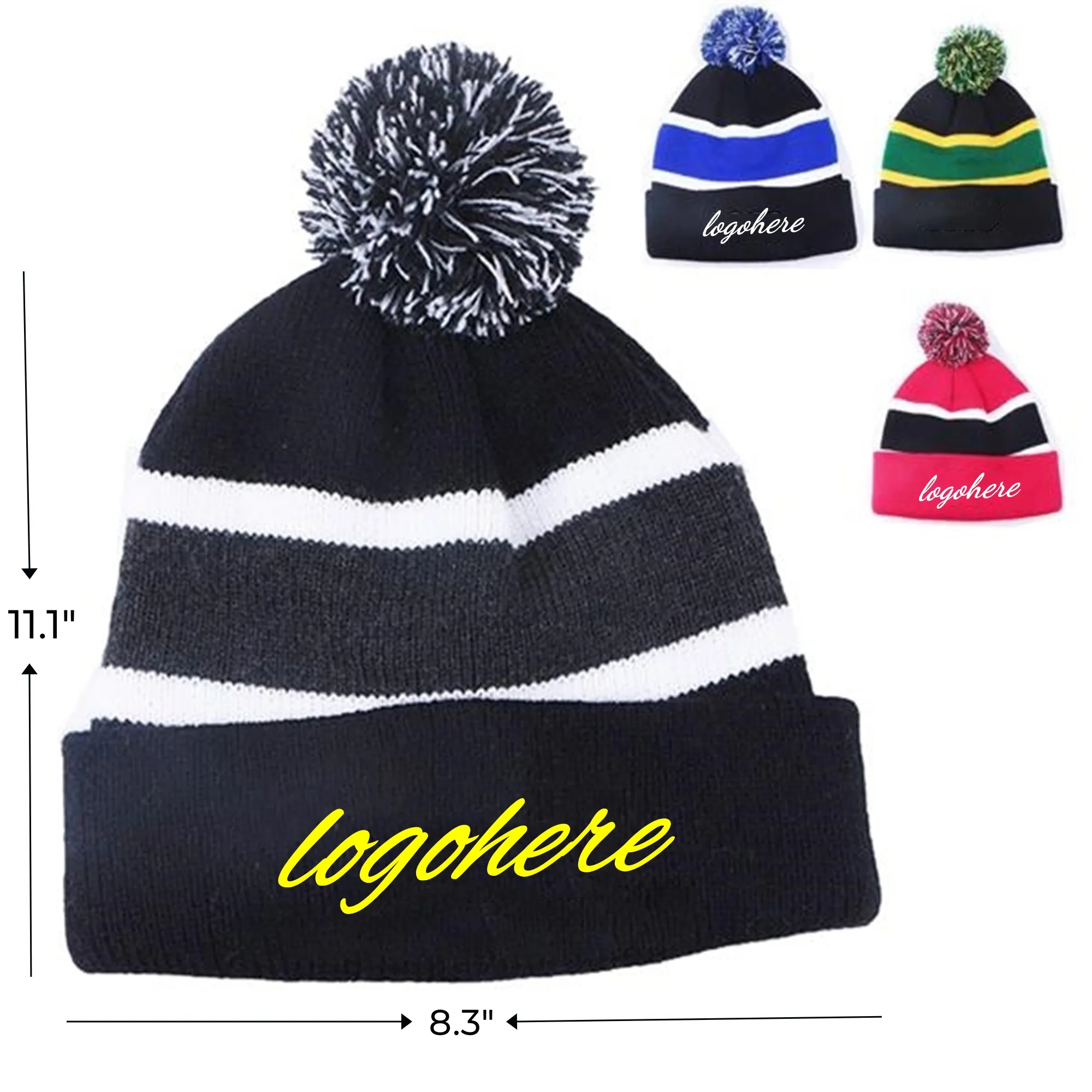 Acrylic Knit Cuffed Beanie Cap MOQ100 2