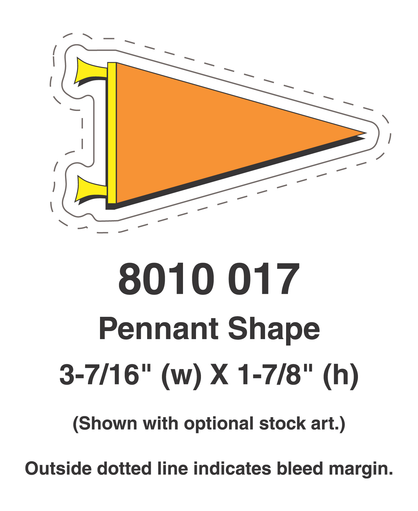 Magnet - Pennant Shape (3.4375x1.875) - Outdoor Safe 2