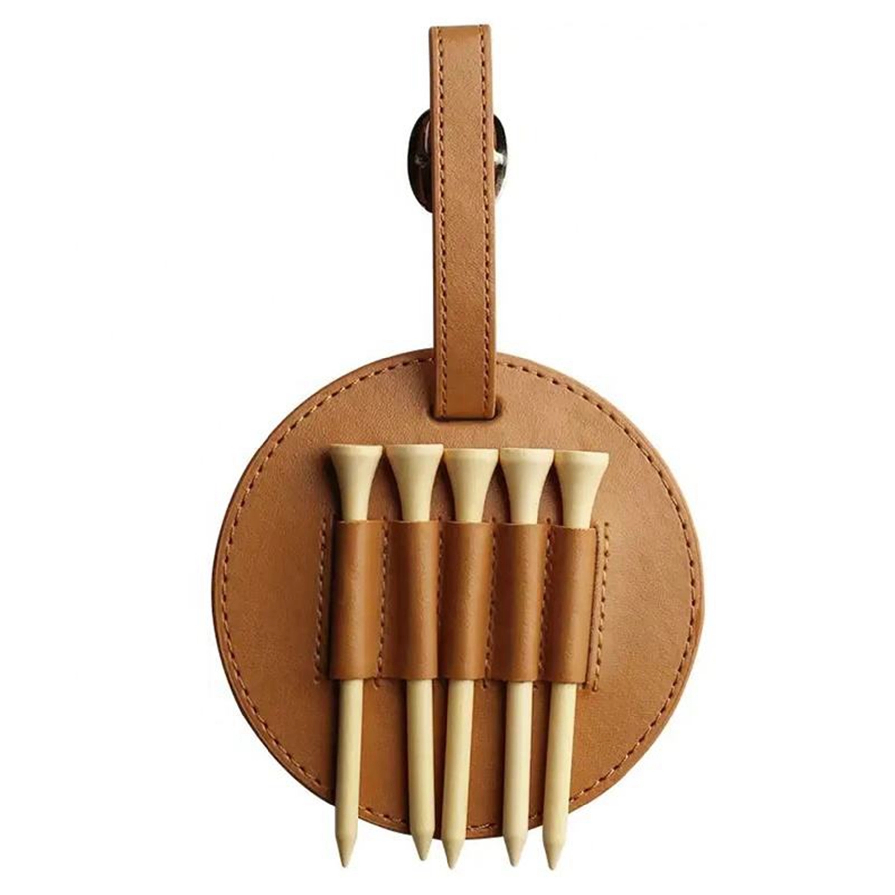 PU Leather Golf Tee Holder Bag 5