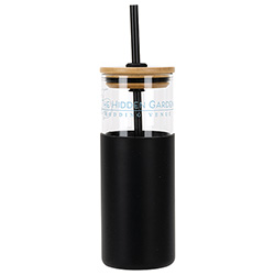 Stirling 18 oz Glass Tumbler with Silicone Sleeve & PP Straw 26