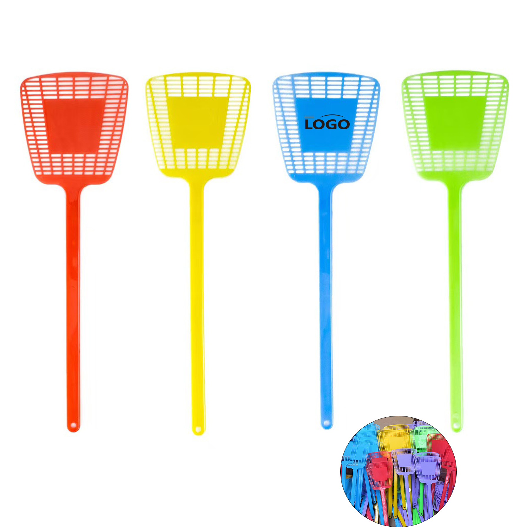 Plastic Square Fly Swatter With Long Handle 2