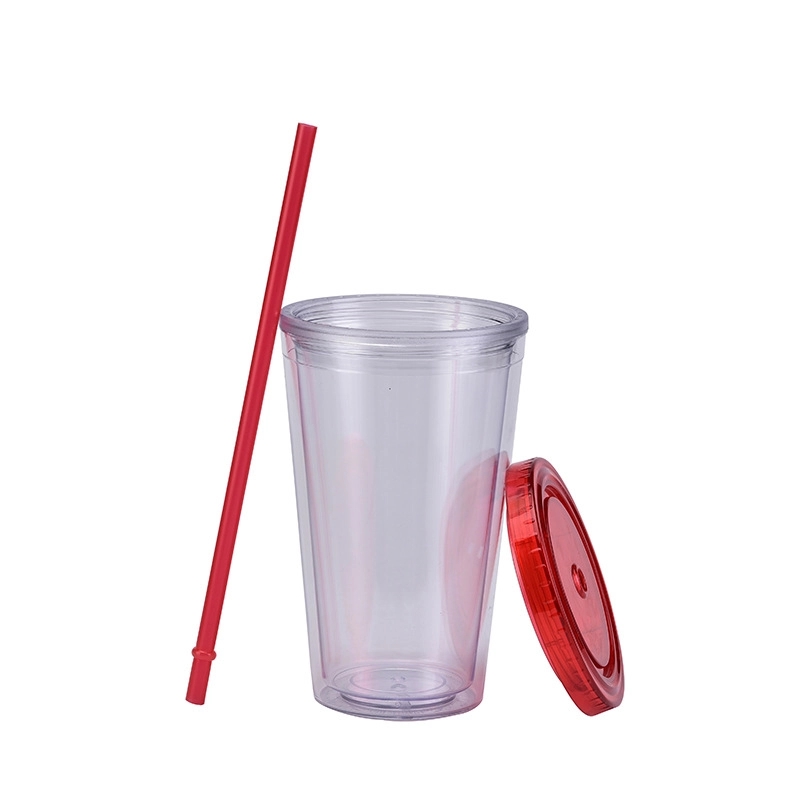 Double Wall Acrylic Tumbler With Lid And Straw 6