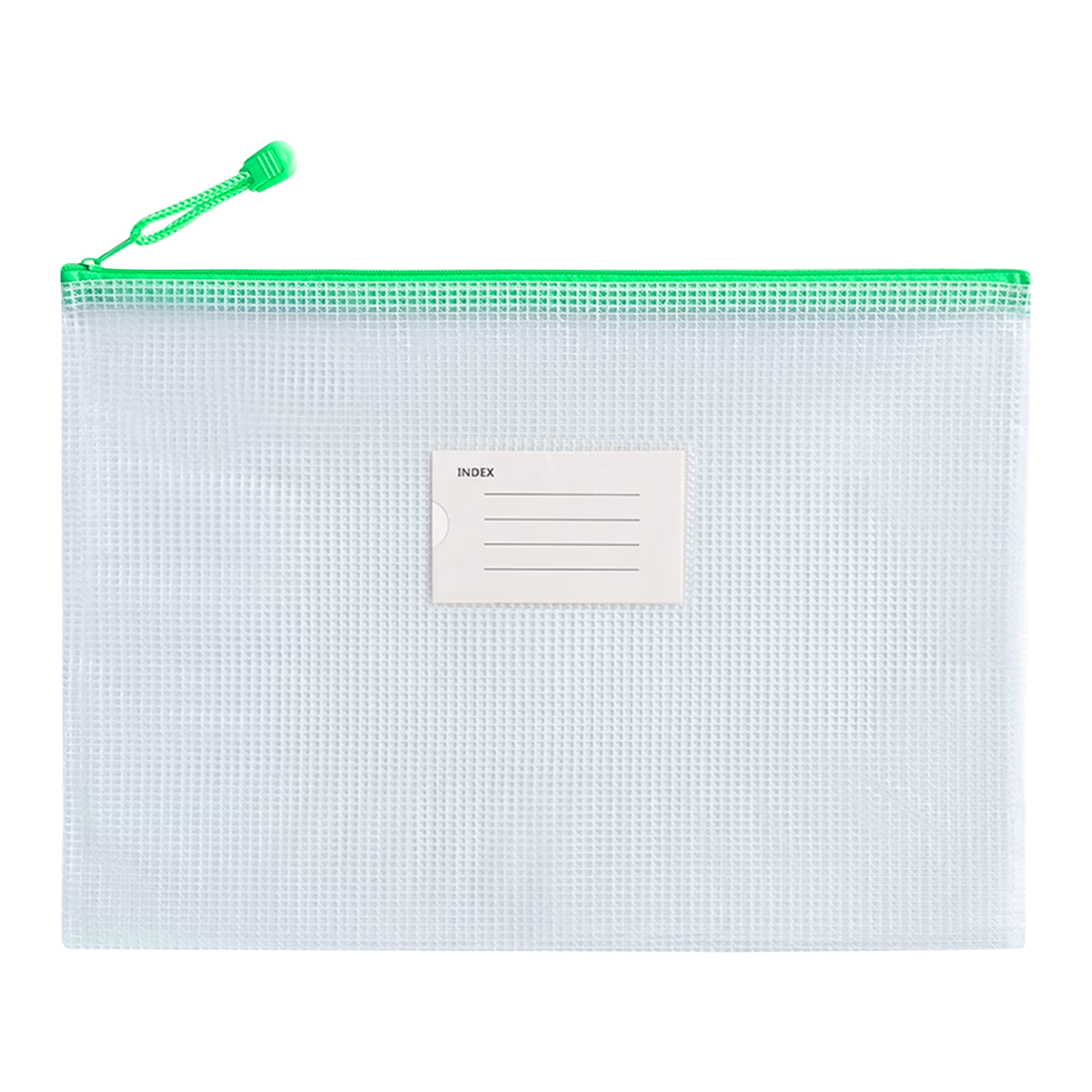 Waterproof A4 Grid PVC Zipper File Bags With Lable 18