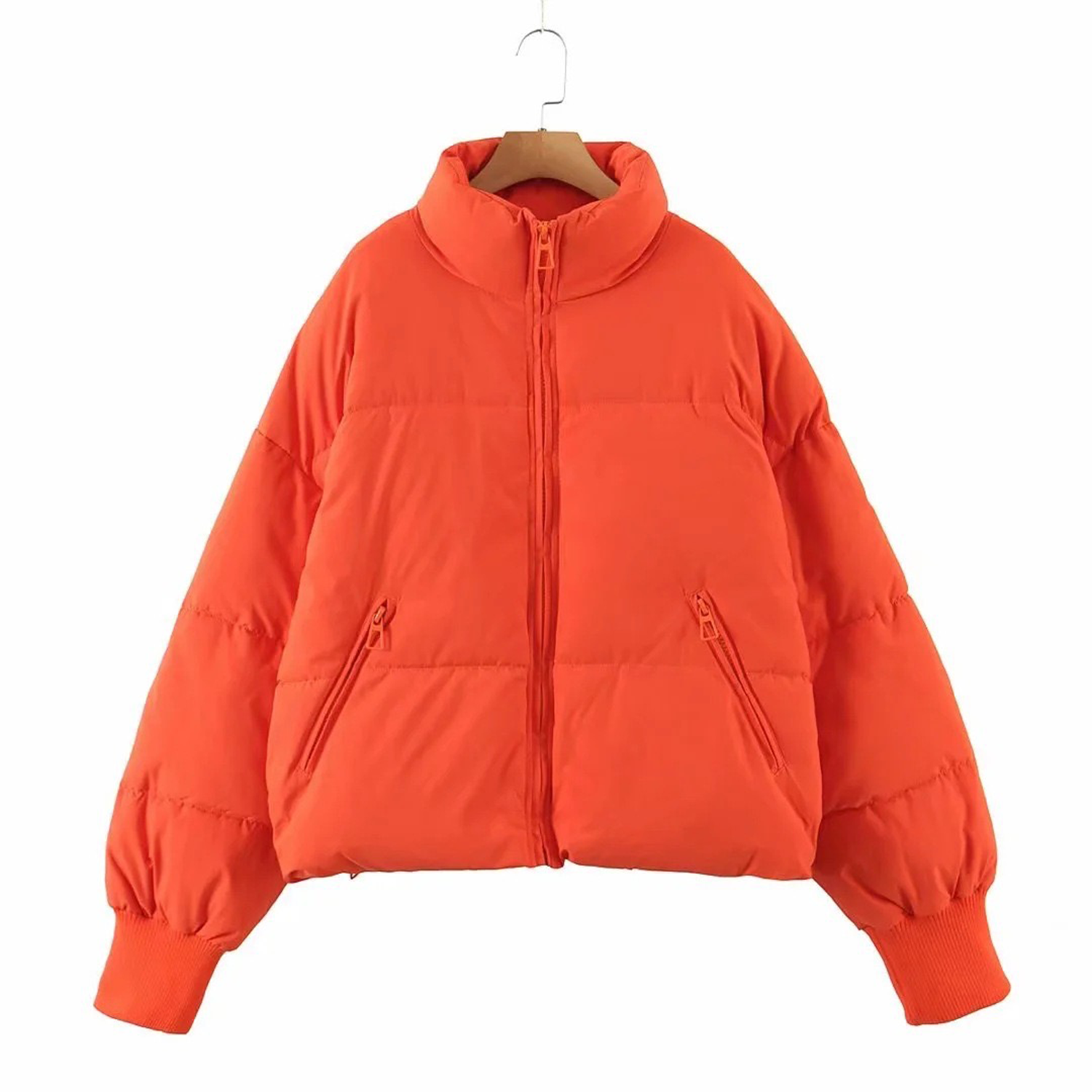 Women's Winter Long Sleeve Zip Puffer Jacket 3