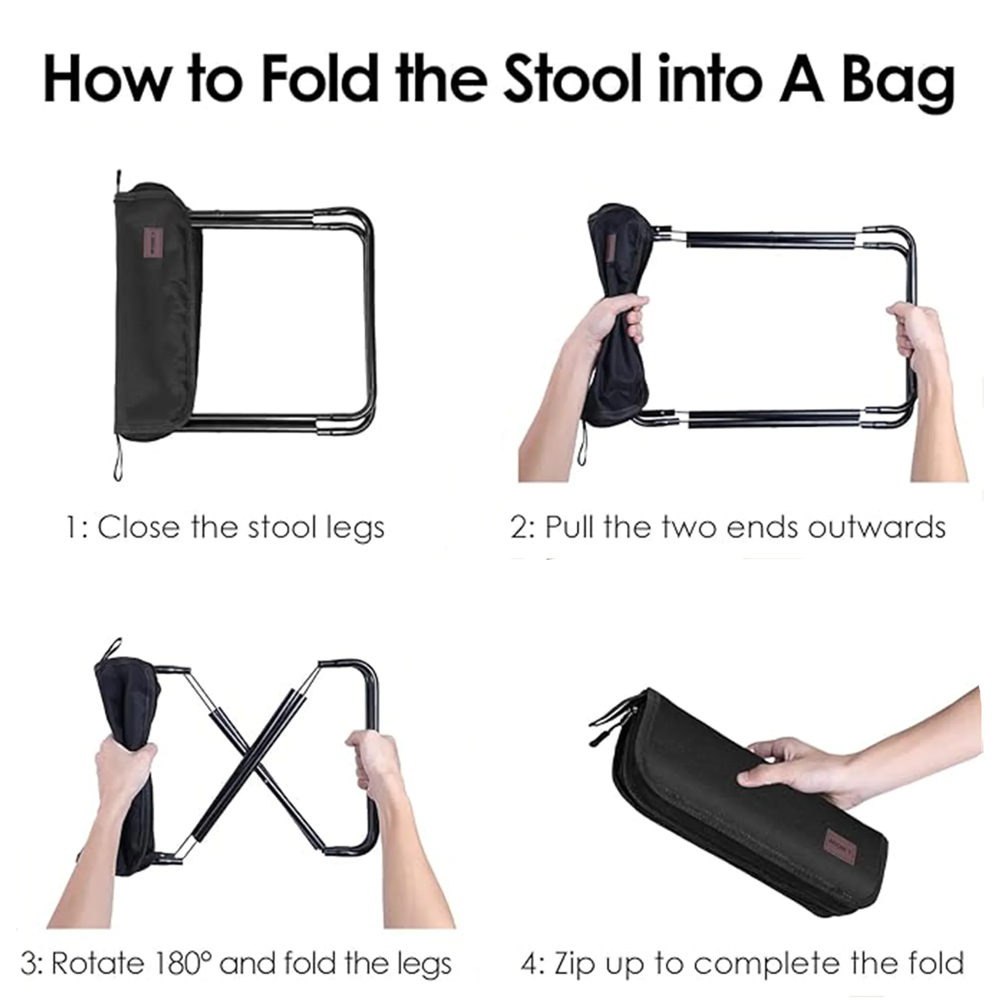 Foldable Camping Stool, Small Portable Chair 4